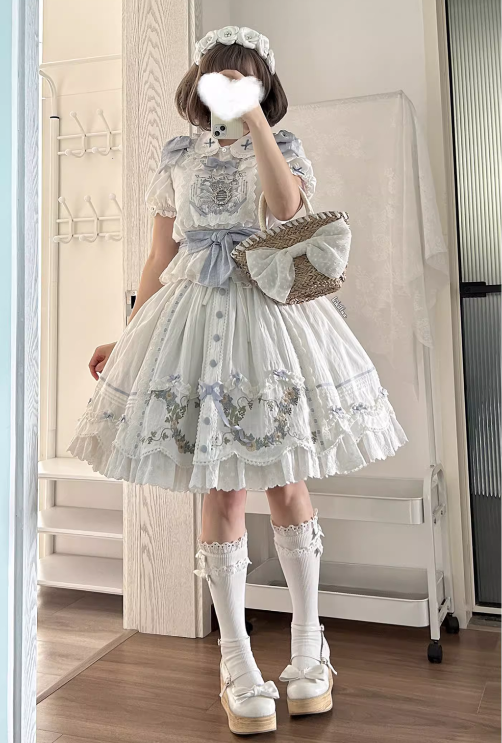 Mysterious Embroidery コットン2wayノースリーブトップス