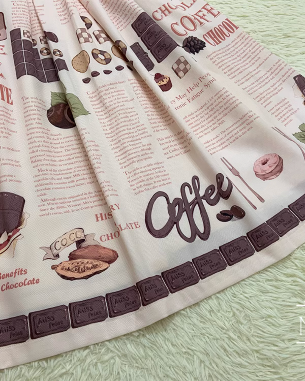 【予約販売】Coffee Break チョコレートプリントジャンパースカート