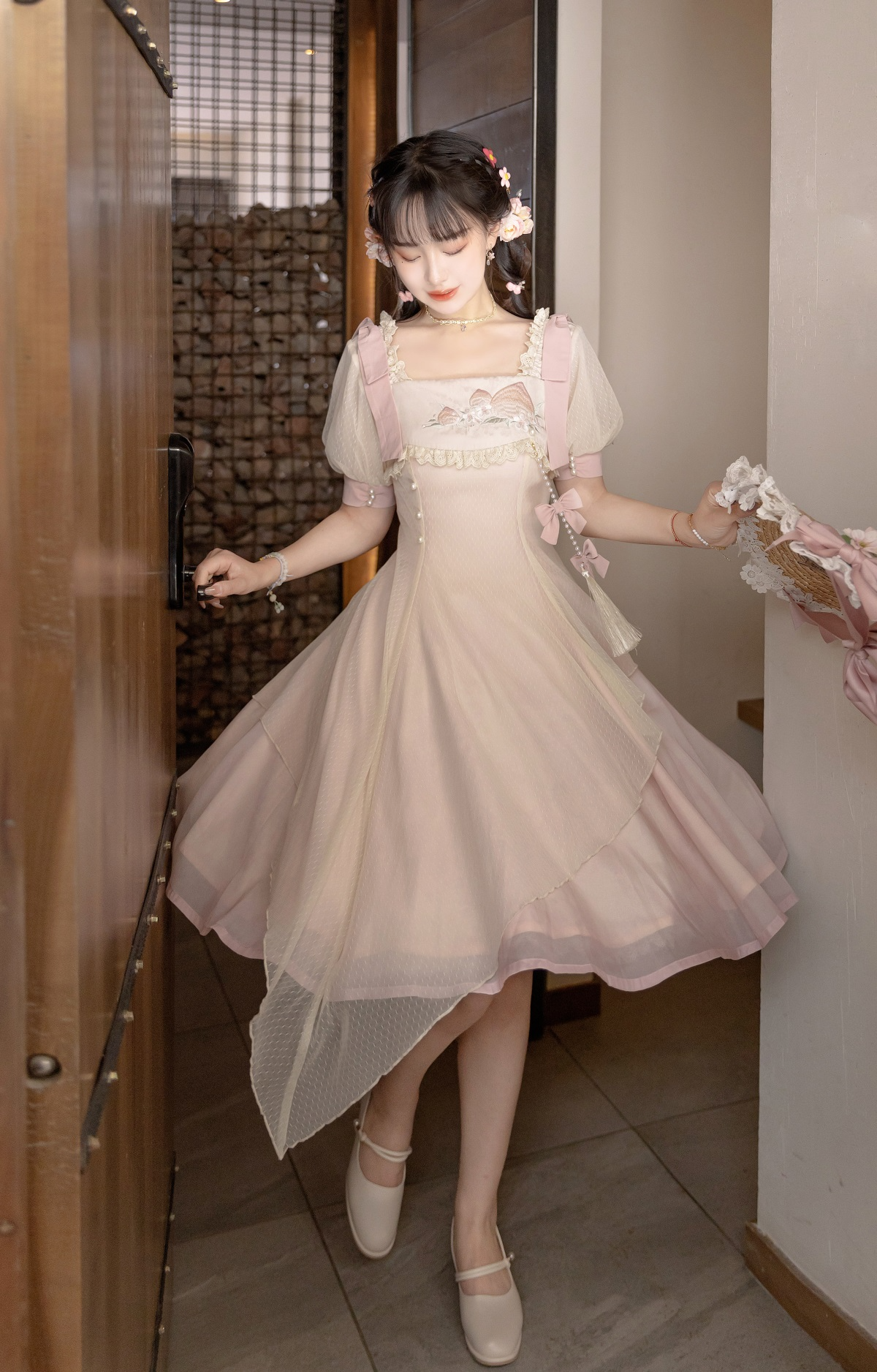 Little Peach スウィートフェアリー半袖ワンピース