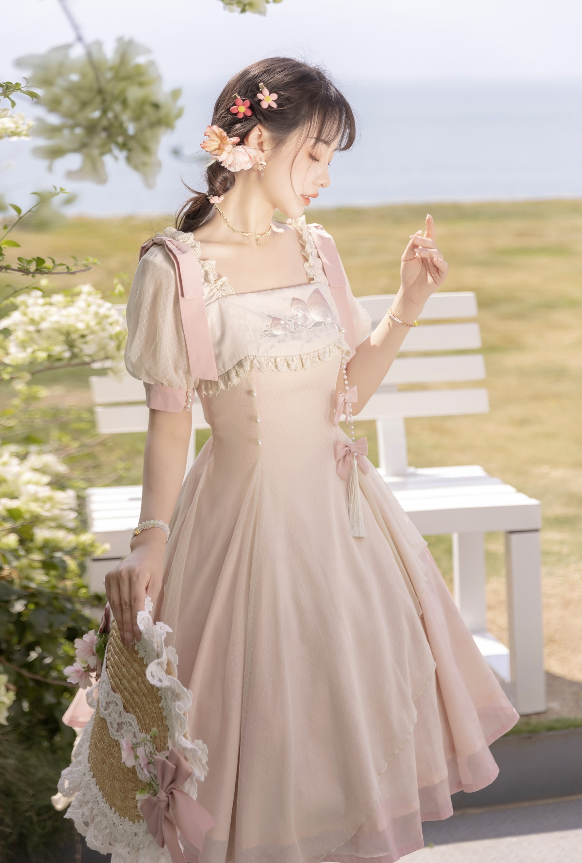 Little Peach スウィートフェアリー半袖ワンピース
