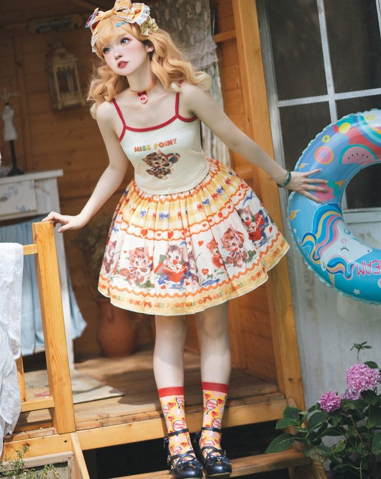 【予約販売】Sweet Kittyレトロミニスカート