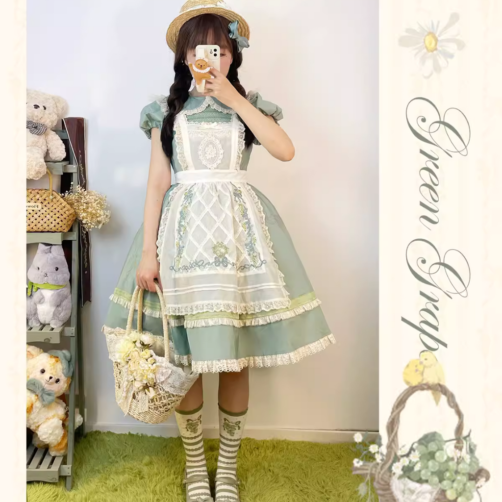 Honey Venus white grape sheer apron