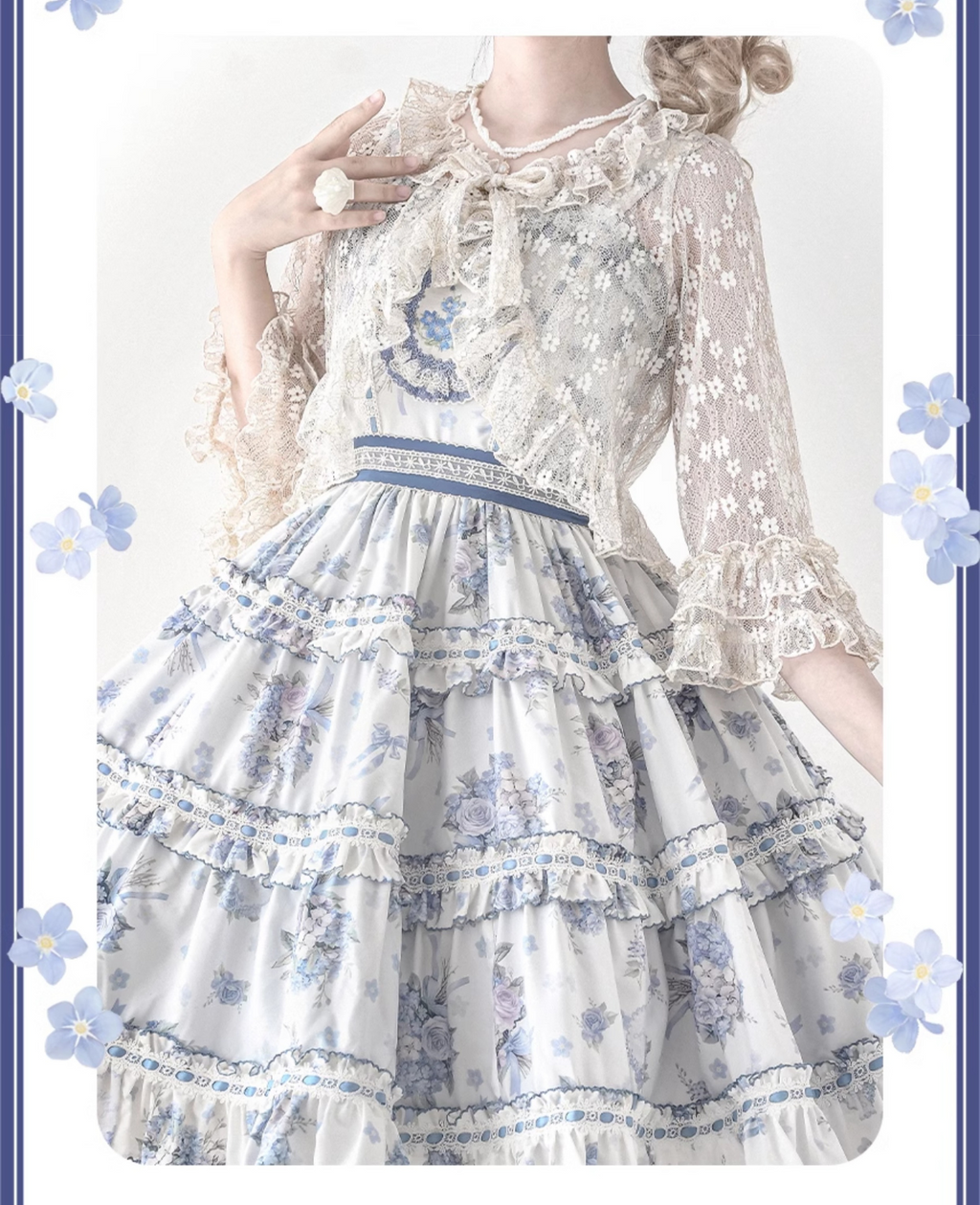Eternal Bouquet フラワーレースカーディガン