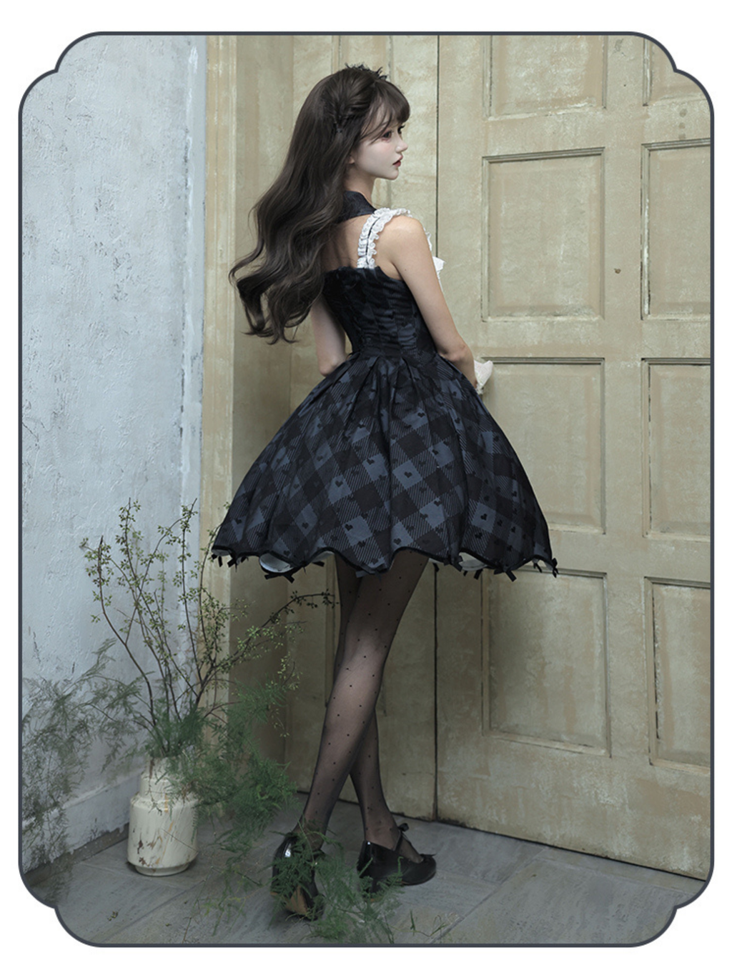 Silent Heart チェック柄ショート丈ジャンパースカートとジャケット