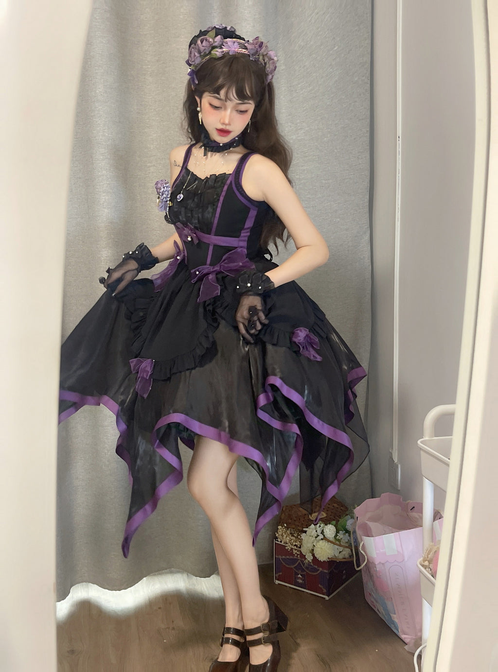 Rose Fairy イレギュラーヘムジャンパースカート 全5色