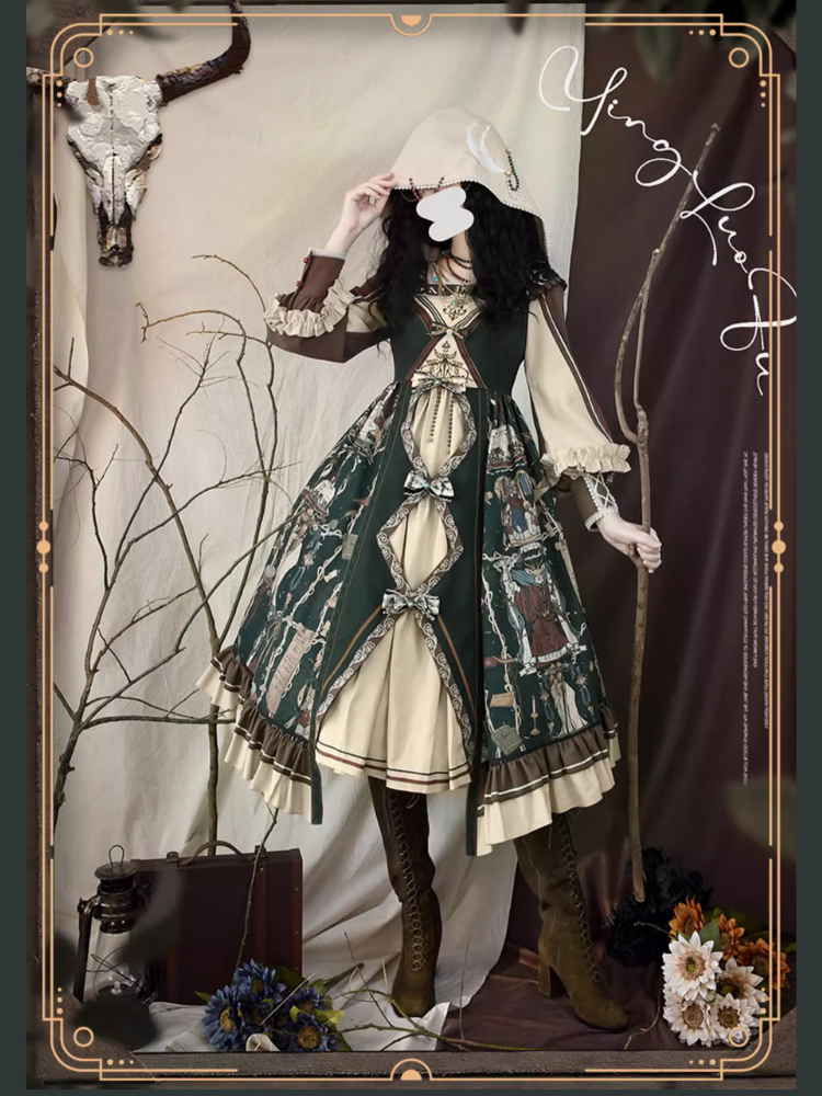 Tarot エジプト風フーディーワンピース ネックレス付