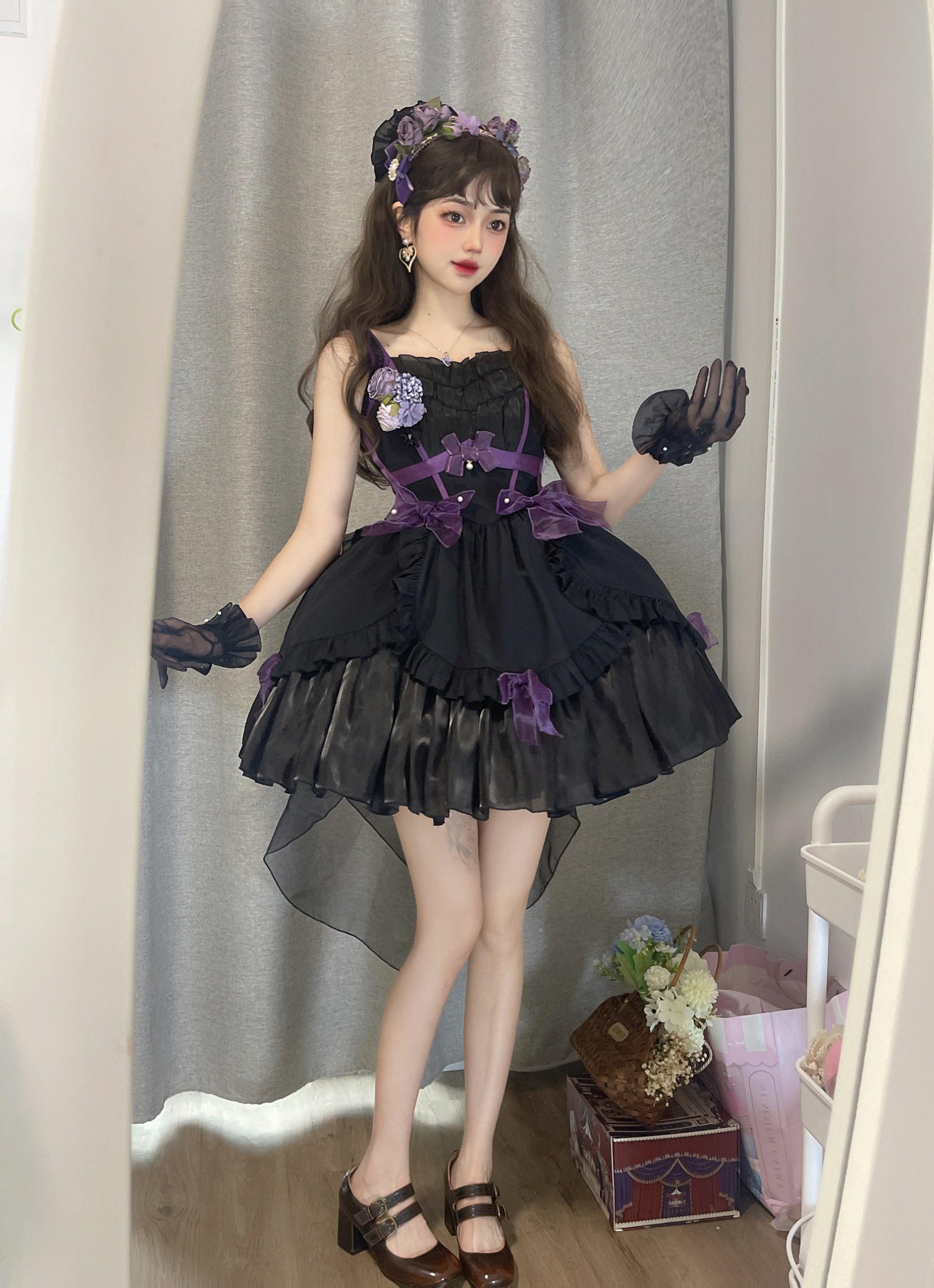 Rose Fairy イレギュラーヘムジャンパースカート 全5色