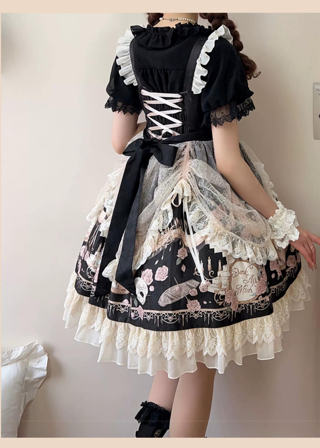 【予約販売】プロローグ 薔薇とフリルのジャンパースカート