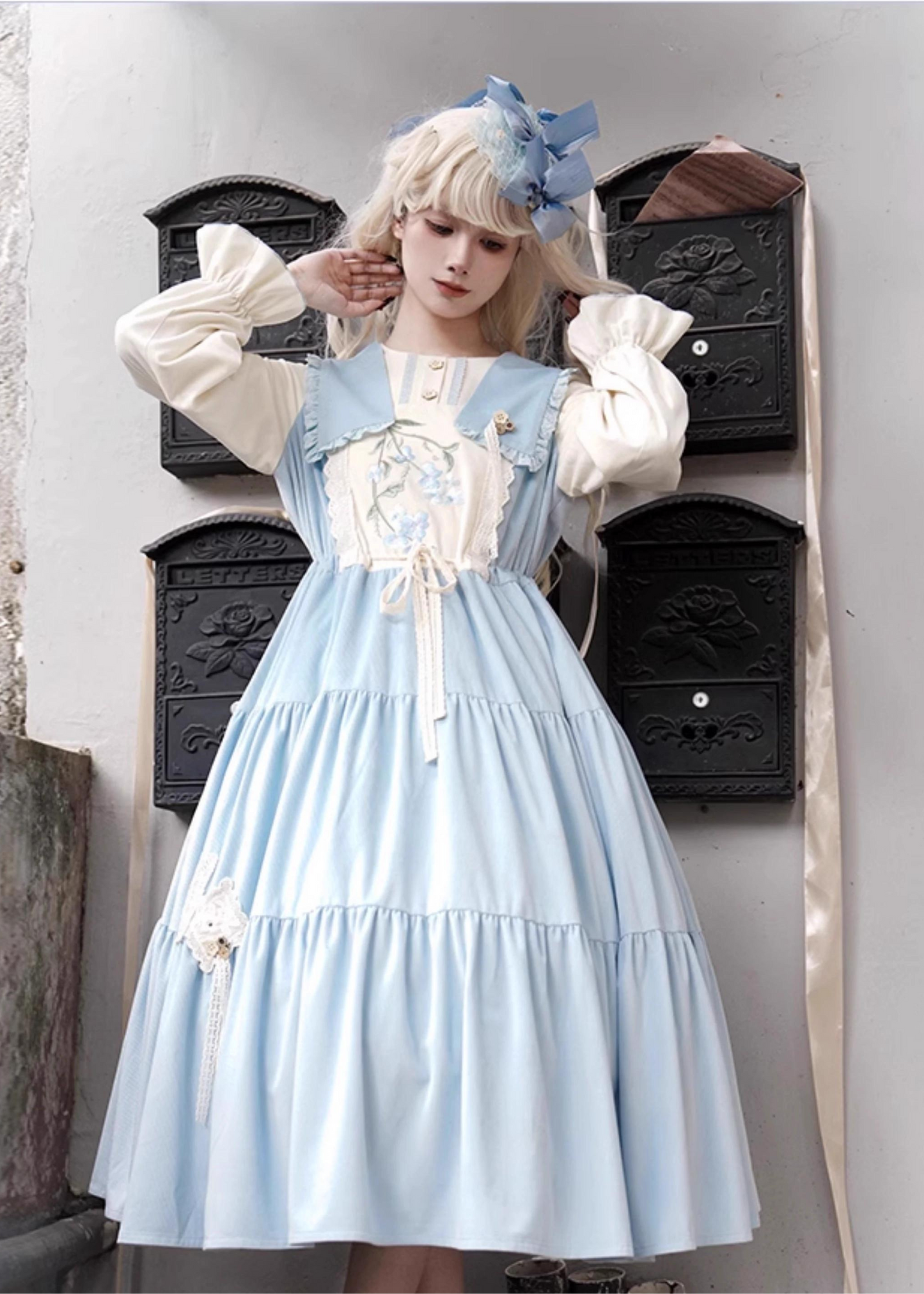 Myosotis Forget-me-not Layered Dress