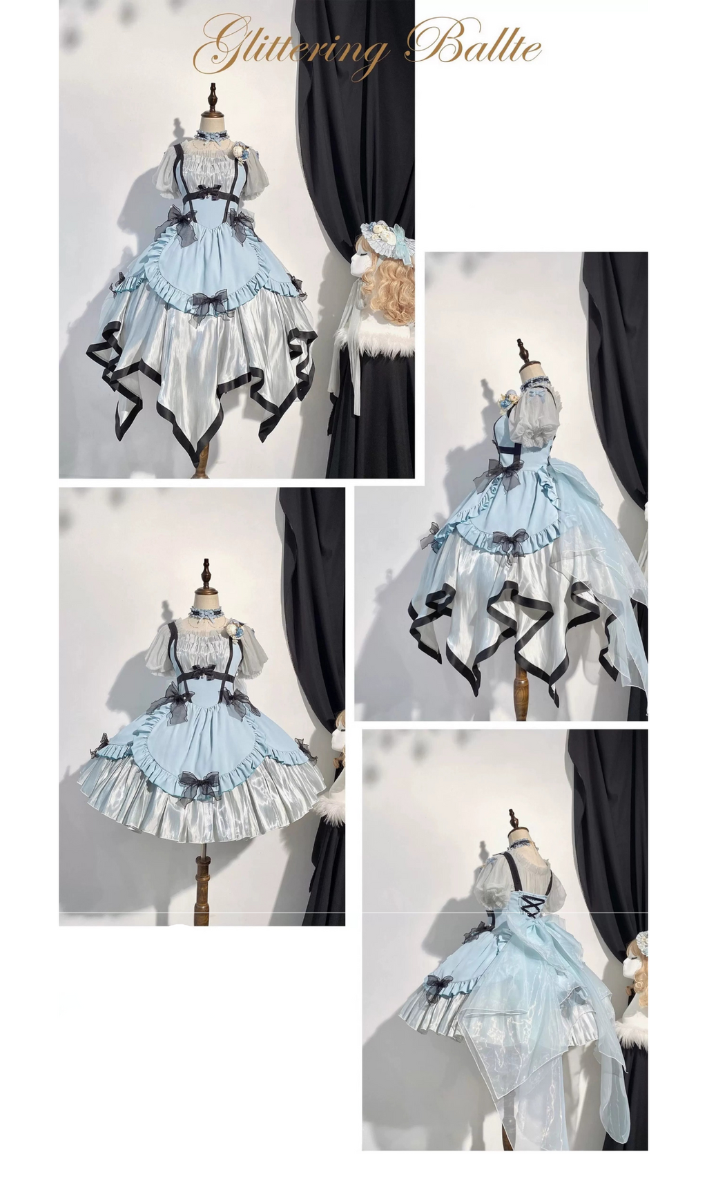 Rose Fairy イレギュラーヘムジャンパースカート 全5色