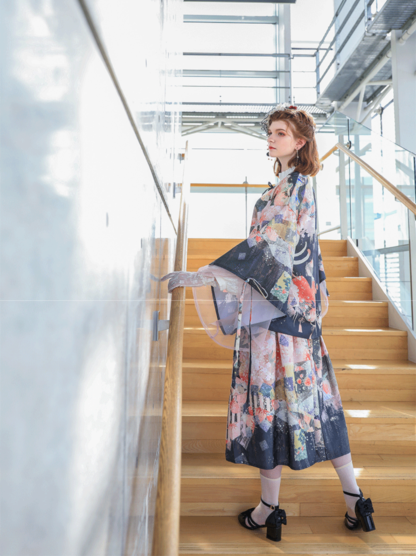 Japanese Lolita Moss Peach Blooming Elegant Haori