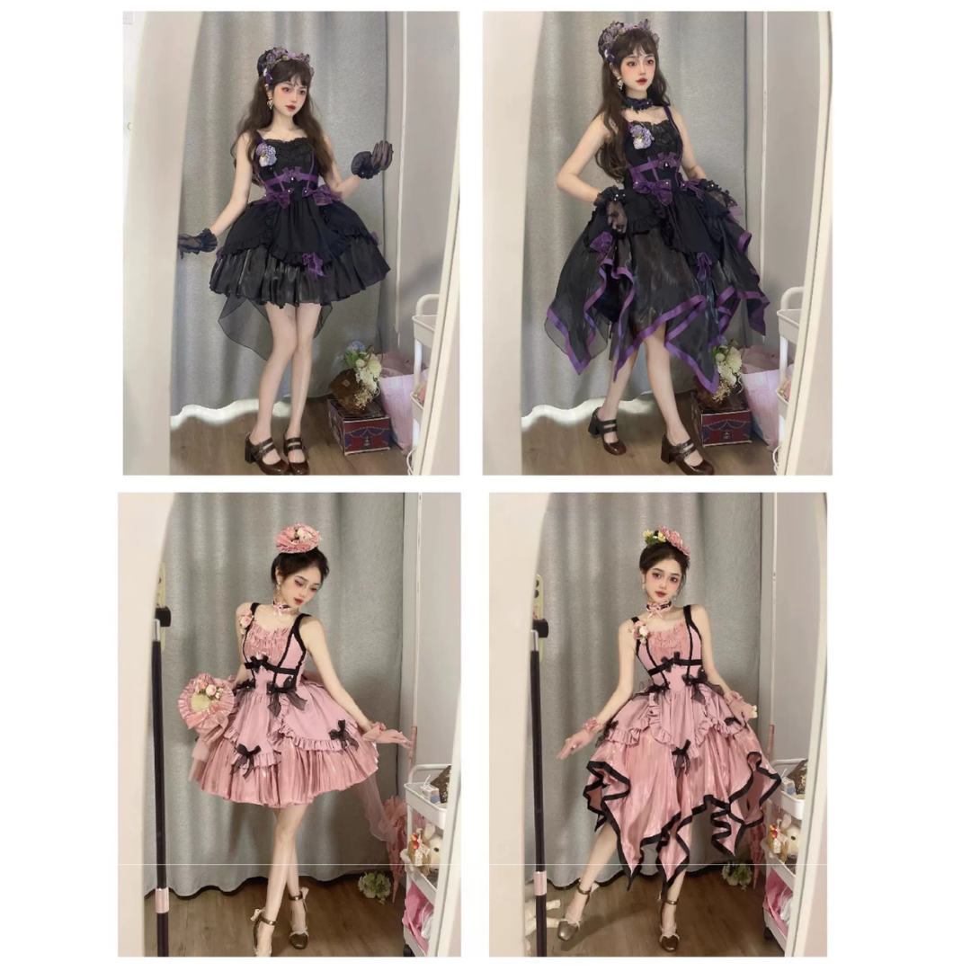 Rose Fairy イレギュラーヘムジャンパースカート 全5色