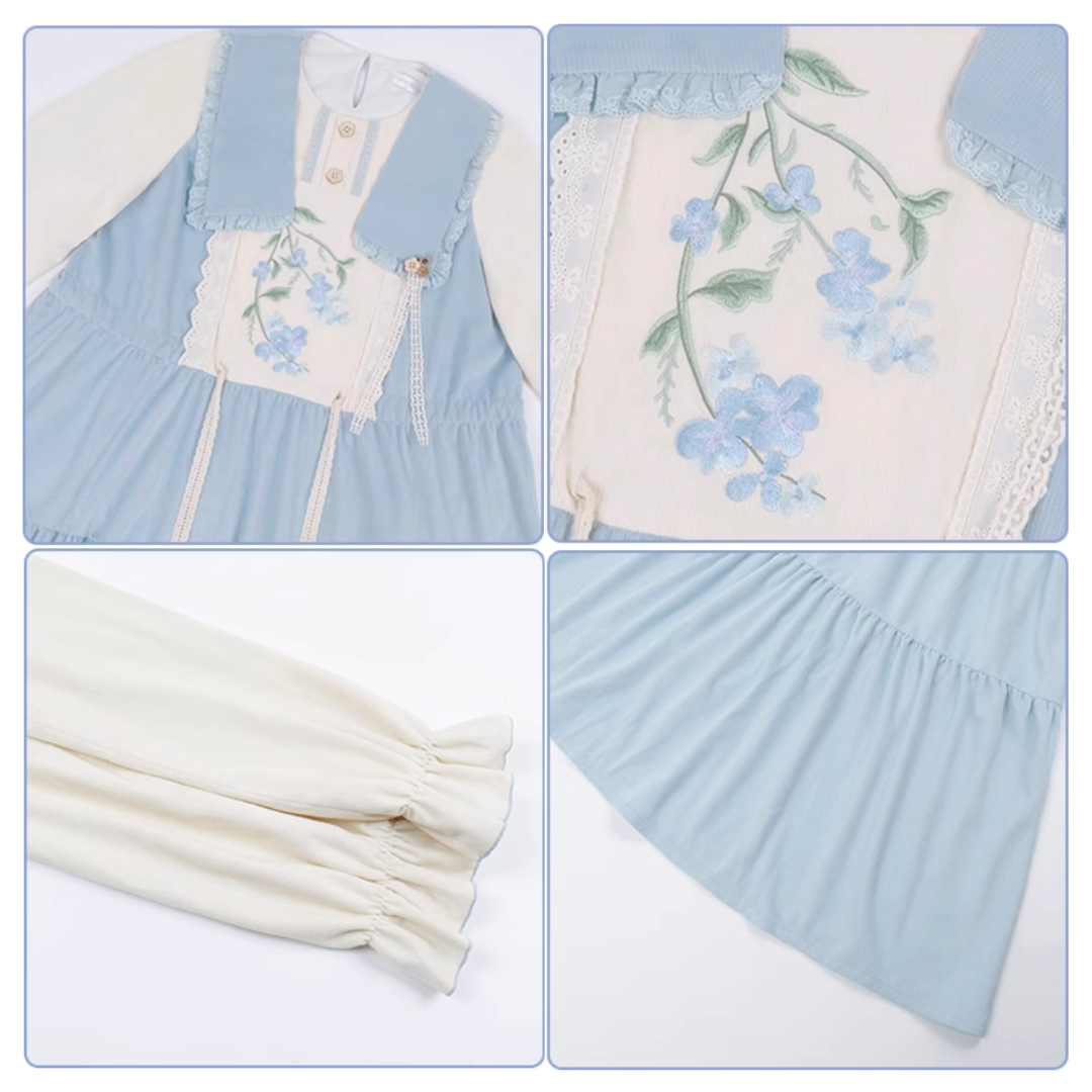 Myosotis Forget-me-not Layered Dress