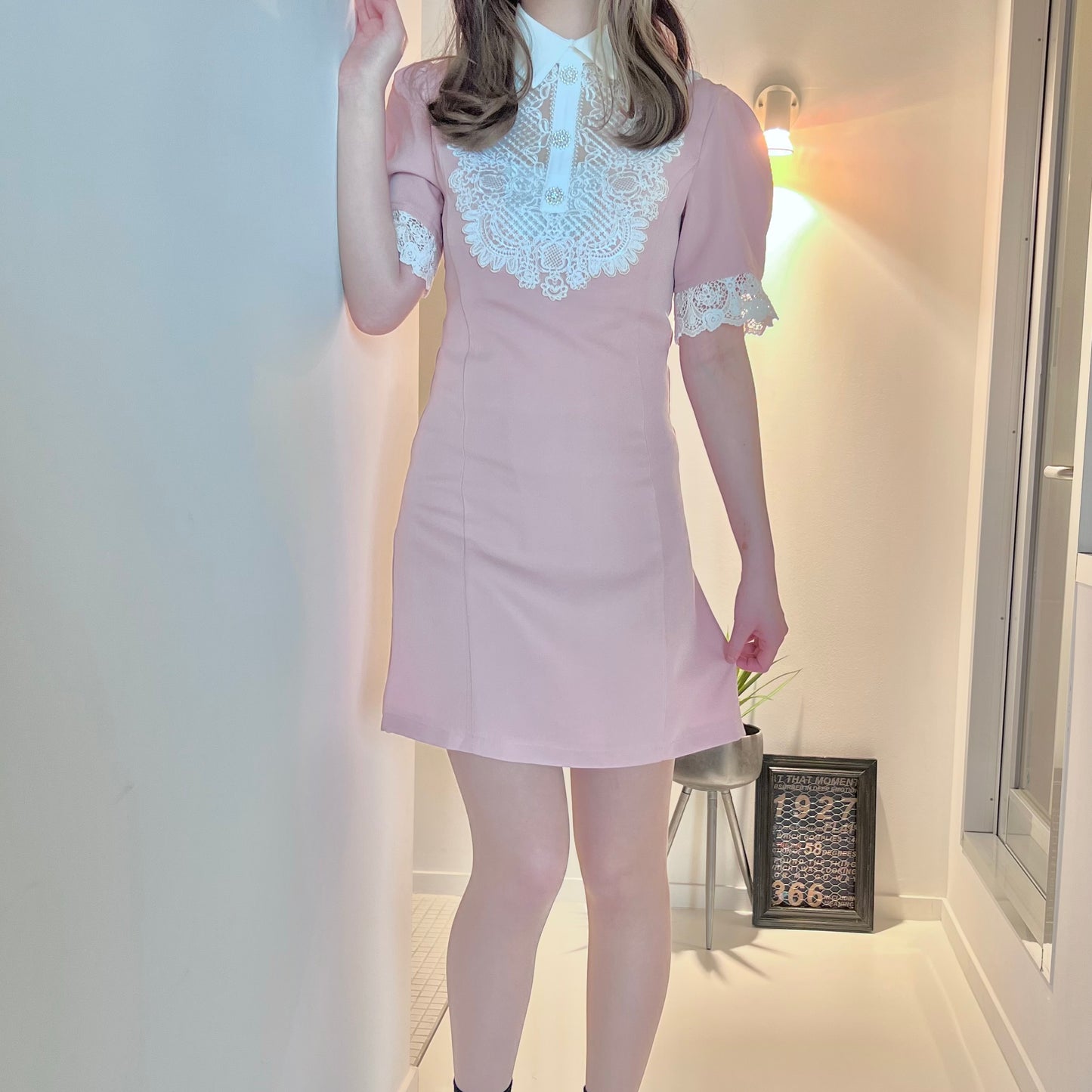 pink feminine dress