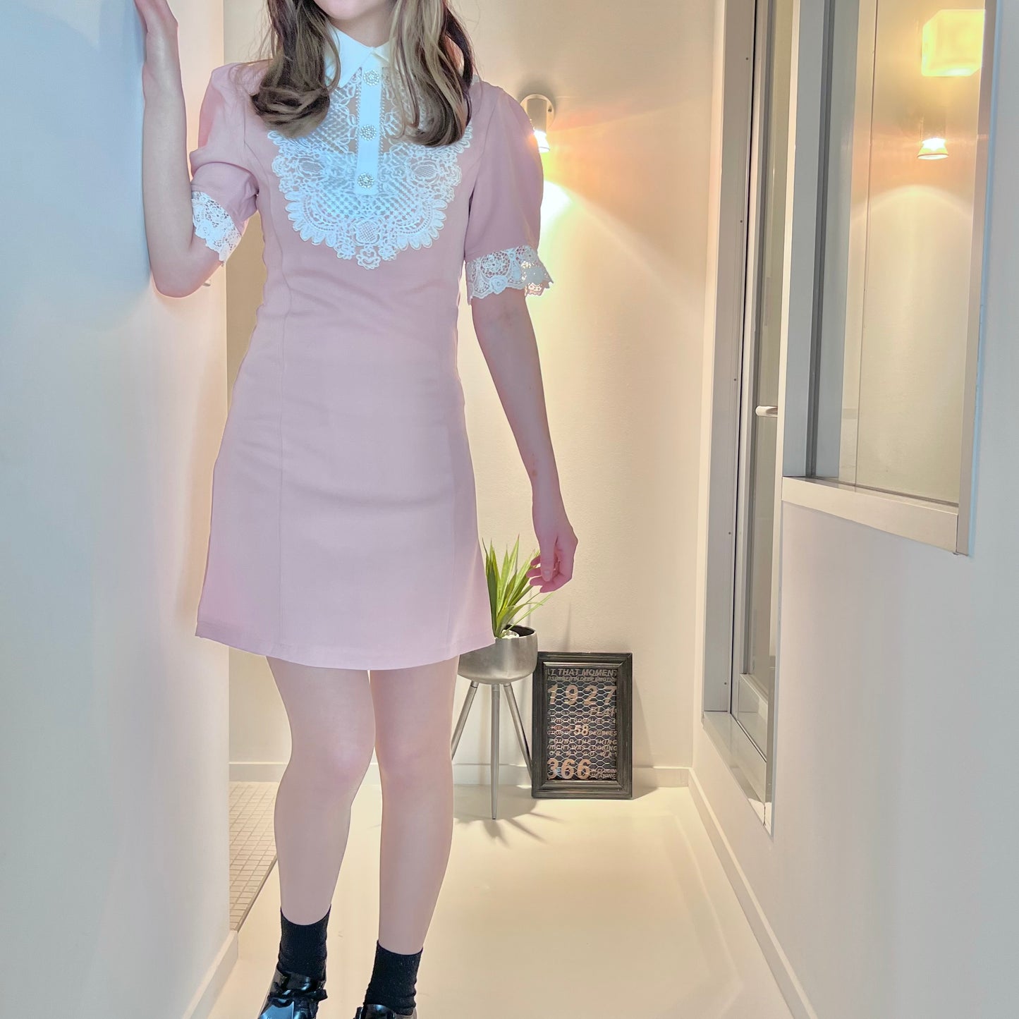 pink feminine dress