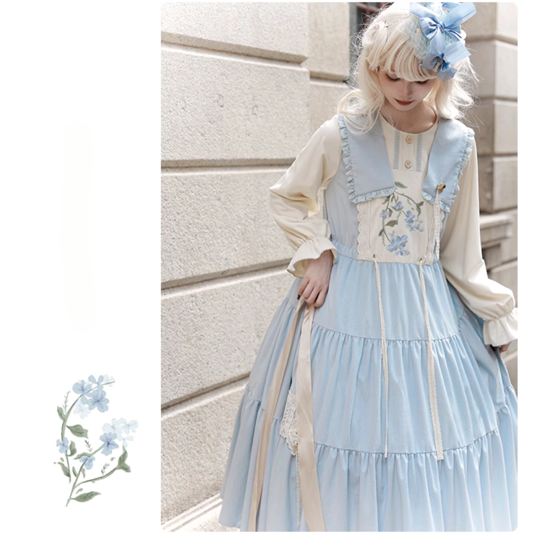 Myosotis Forget-me-not Layered Dress