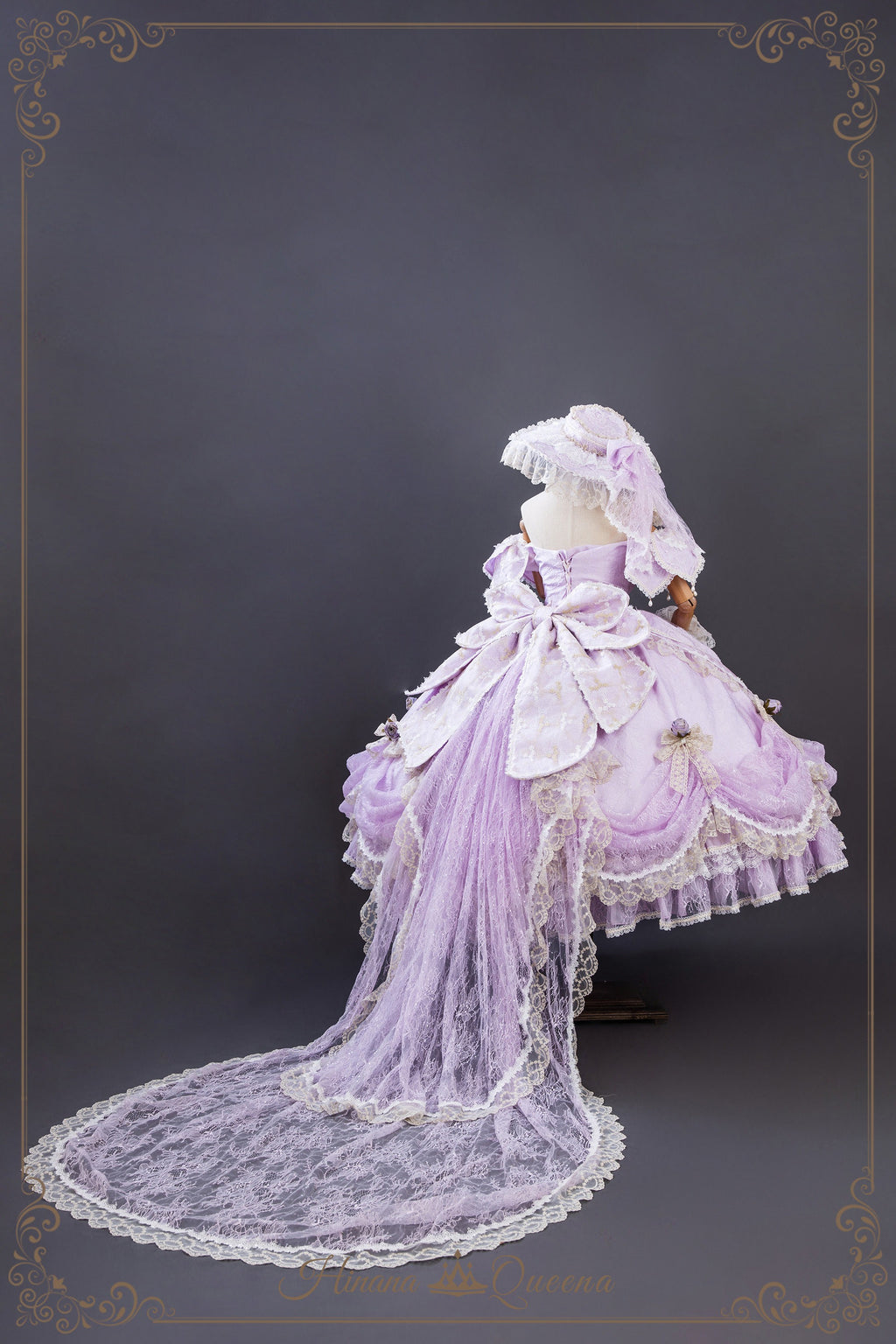 【受注予約9/16まで】With Bell プリンセスドレス ショート丈・パープル