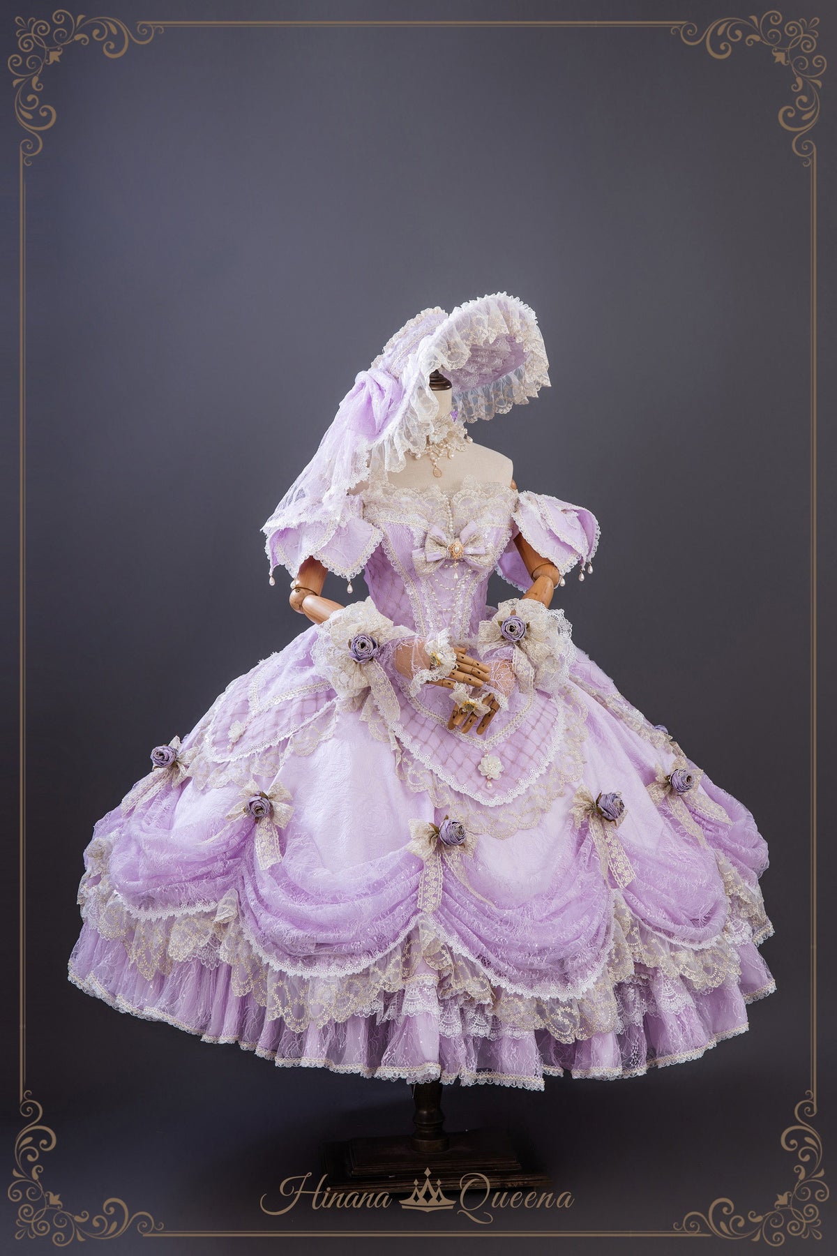 【受注予約9/16まで】With Bell プリンセスドレス ショート丈・パープル