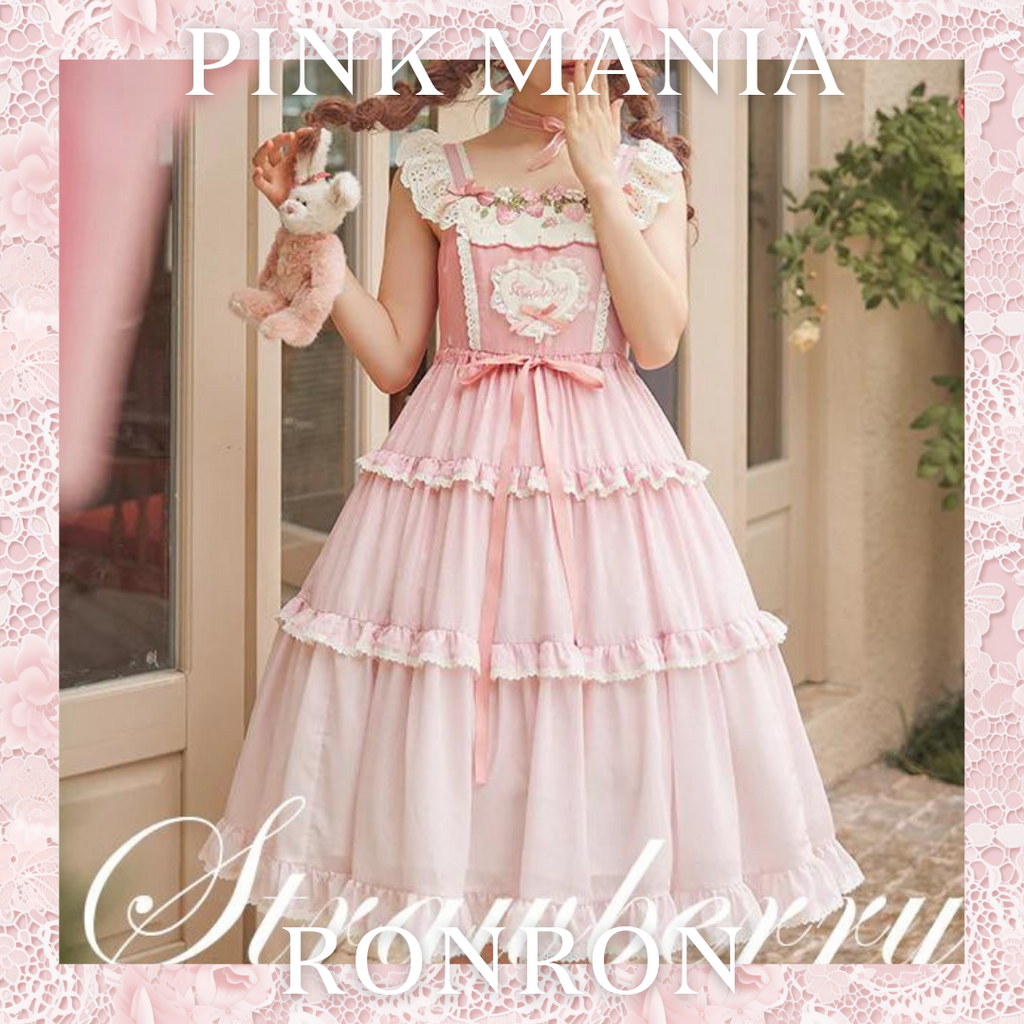 Strawberry Chiffon ジャンパースカート