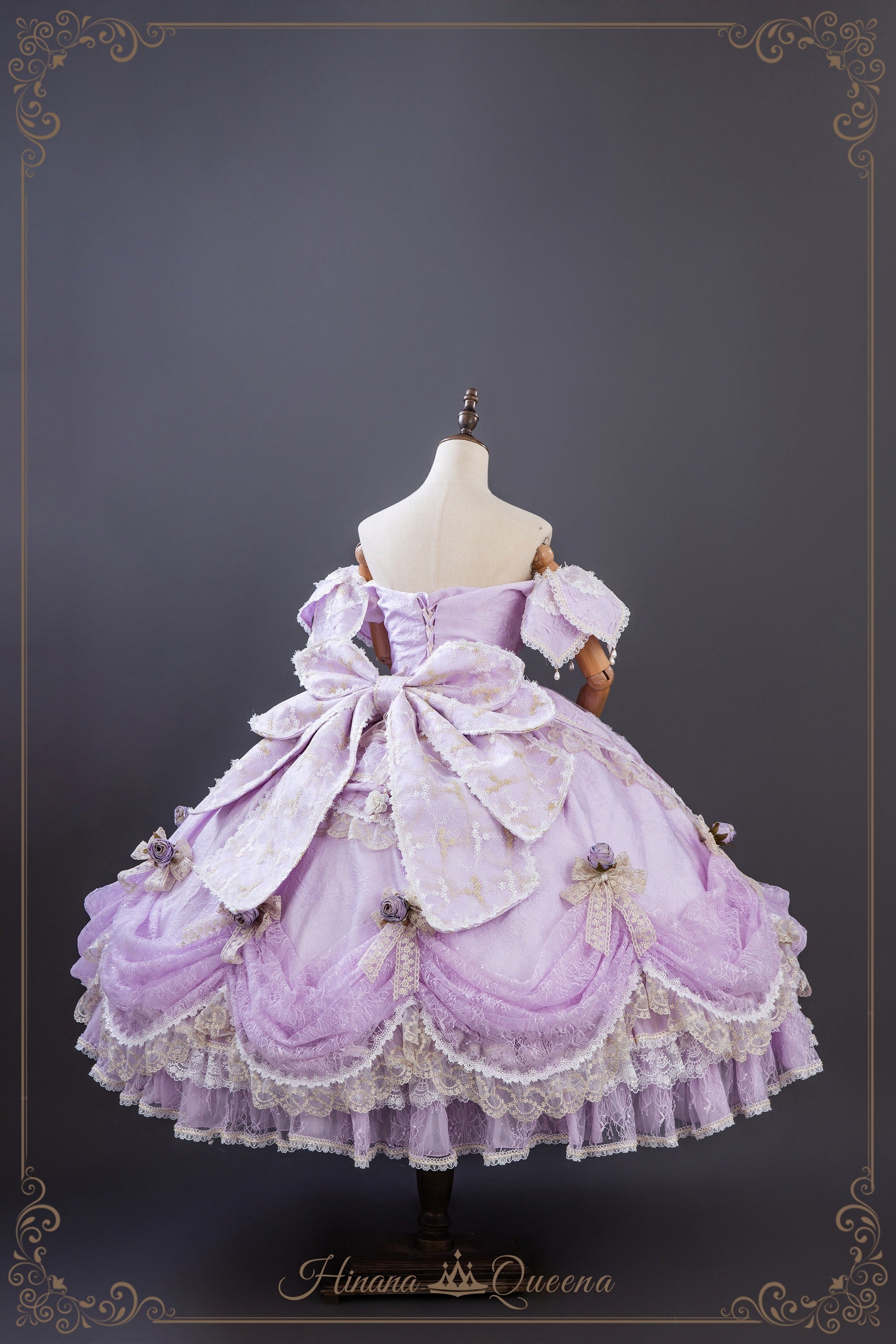 【受注予約9/16まで】With Bell プリンセスドレス ショート丈・パープル