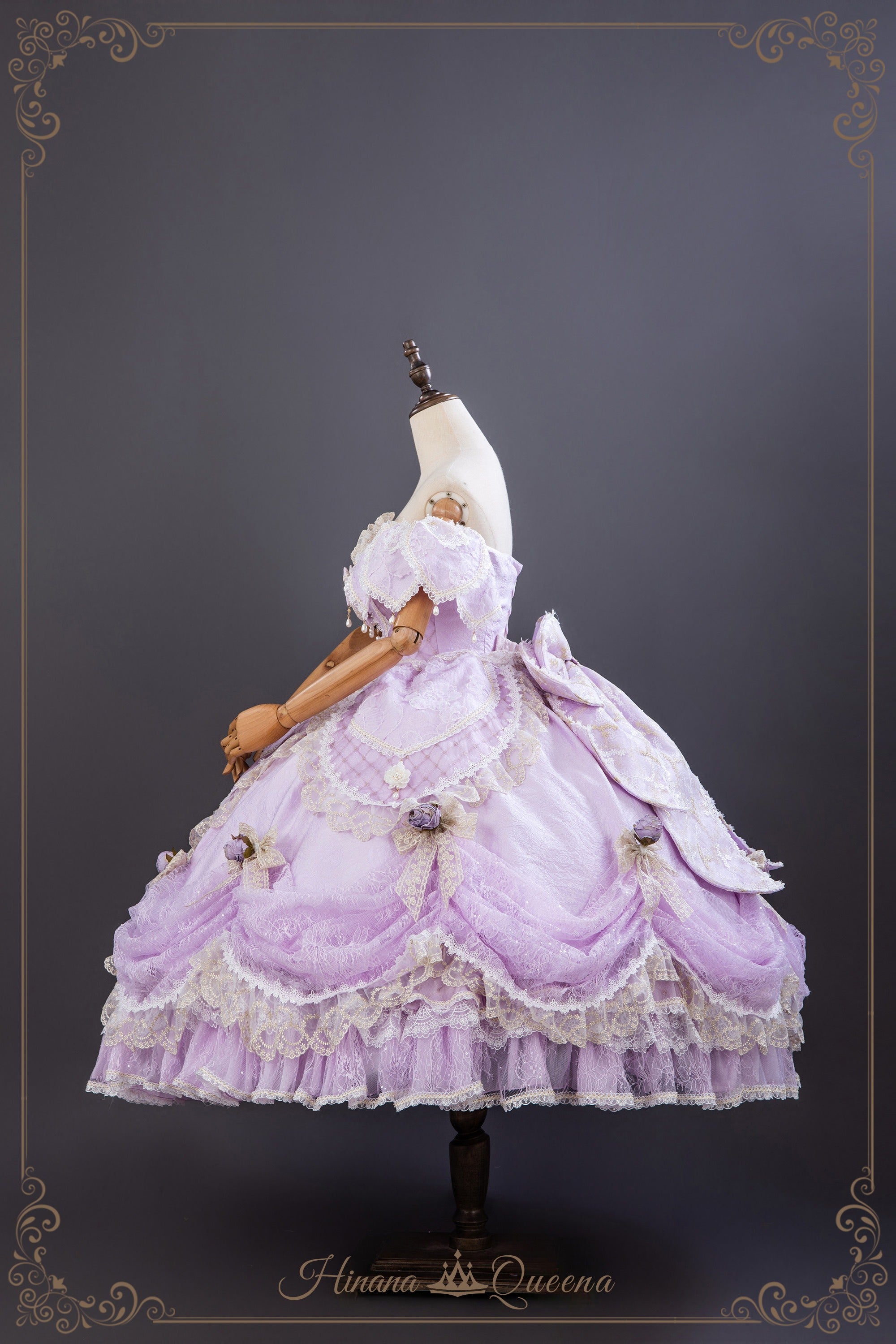 【受注予約9/16まで】With Bell プリンセスドレス ショート丈・パープル