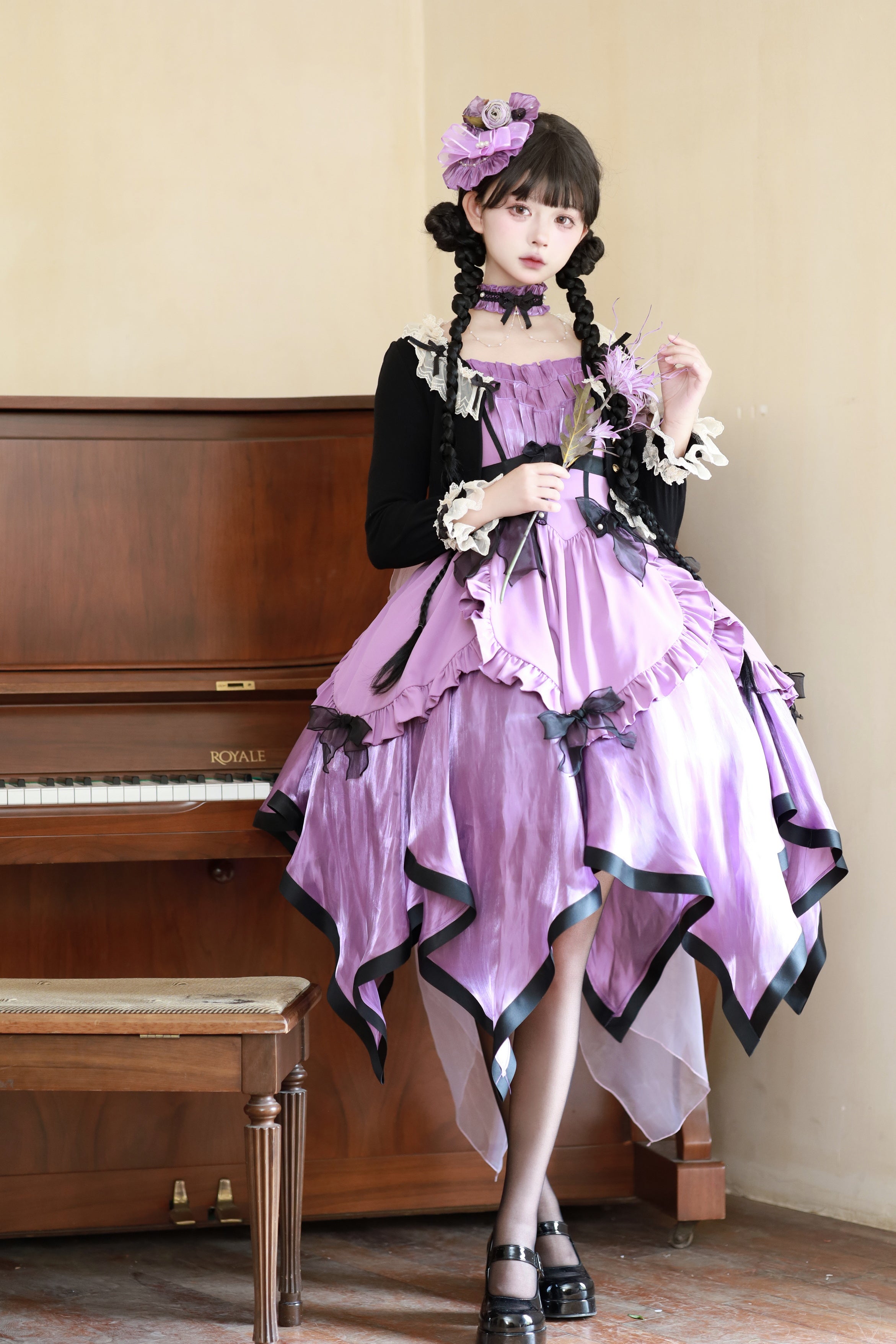 Rose Fairy イレギュラーヘムジャンパースカート 全5色