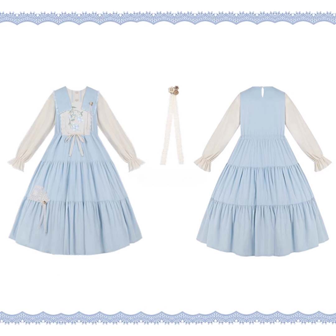 Myosotis Forget-me-not Layered Dress