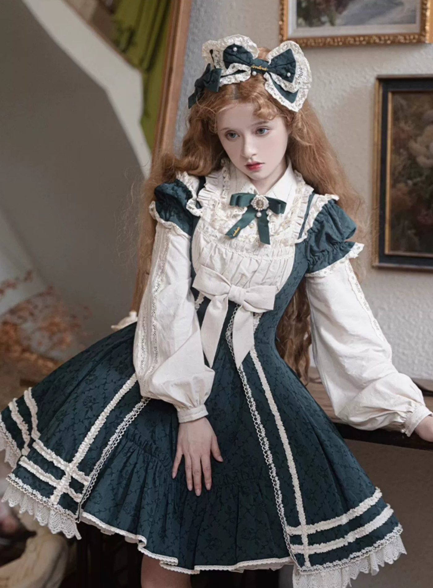 薔薇模様のコットンジャガード2wayジャンパースカート ショート 薔薇模様のコットンジャガード2wayジャンパースカート ショート