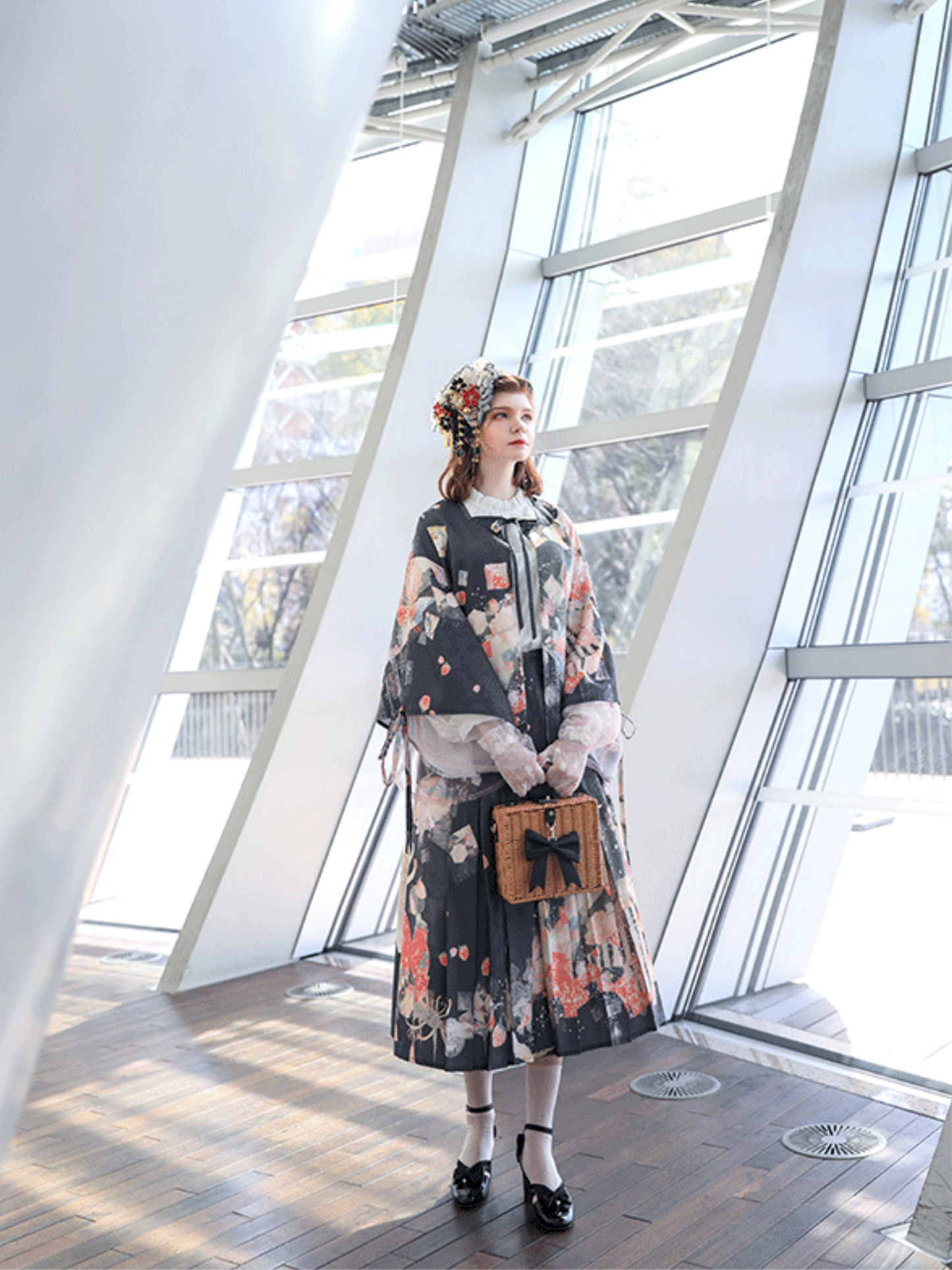 Japanese Lolita Moss Peach Blooming Elegant Haori