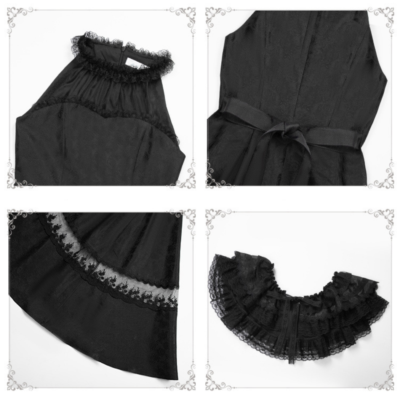 ローズジャガードホルターネックワンピース 単品・セット