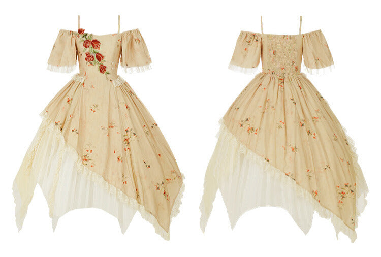 Yumeji Hana Lolita Irregular Hem Dress