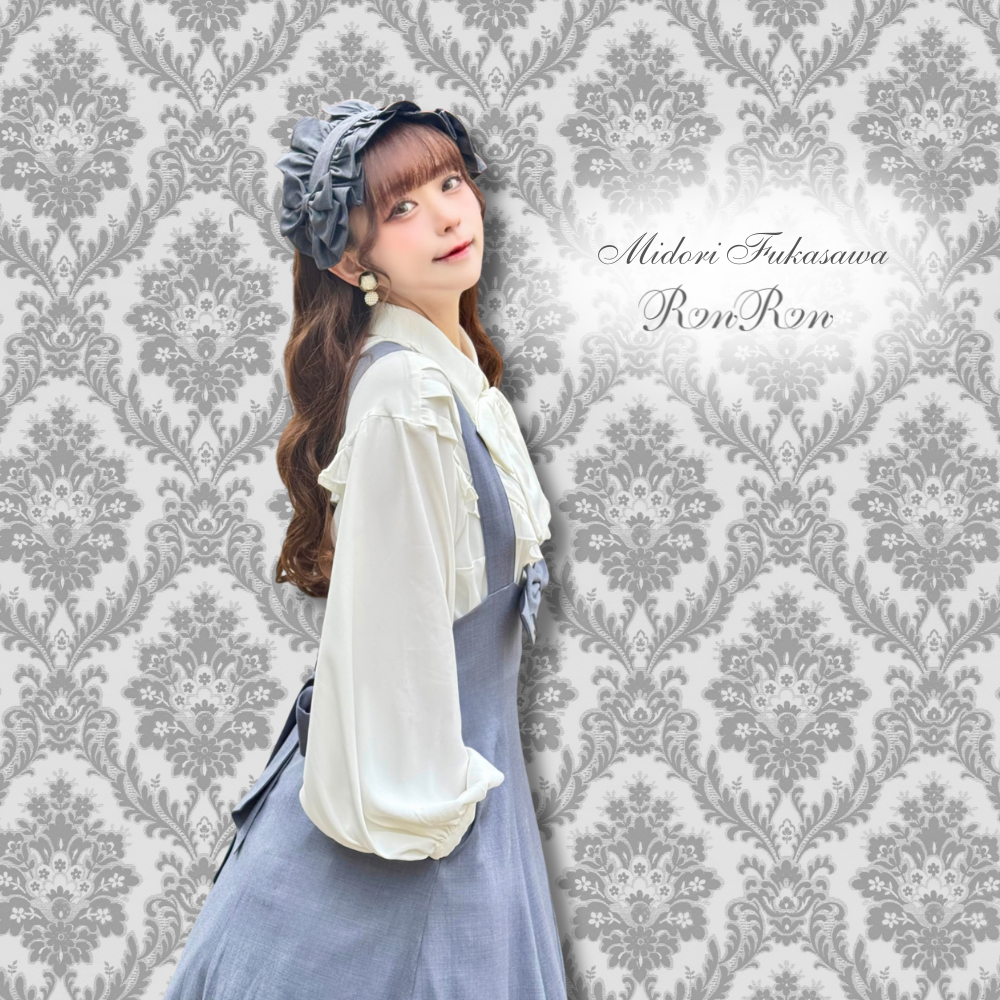 【限定特別価格】クラシカルリボンジャンパースカート・グレー ＋パニエ