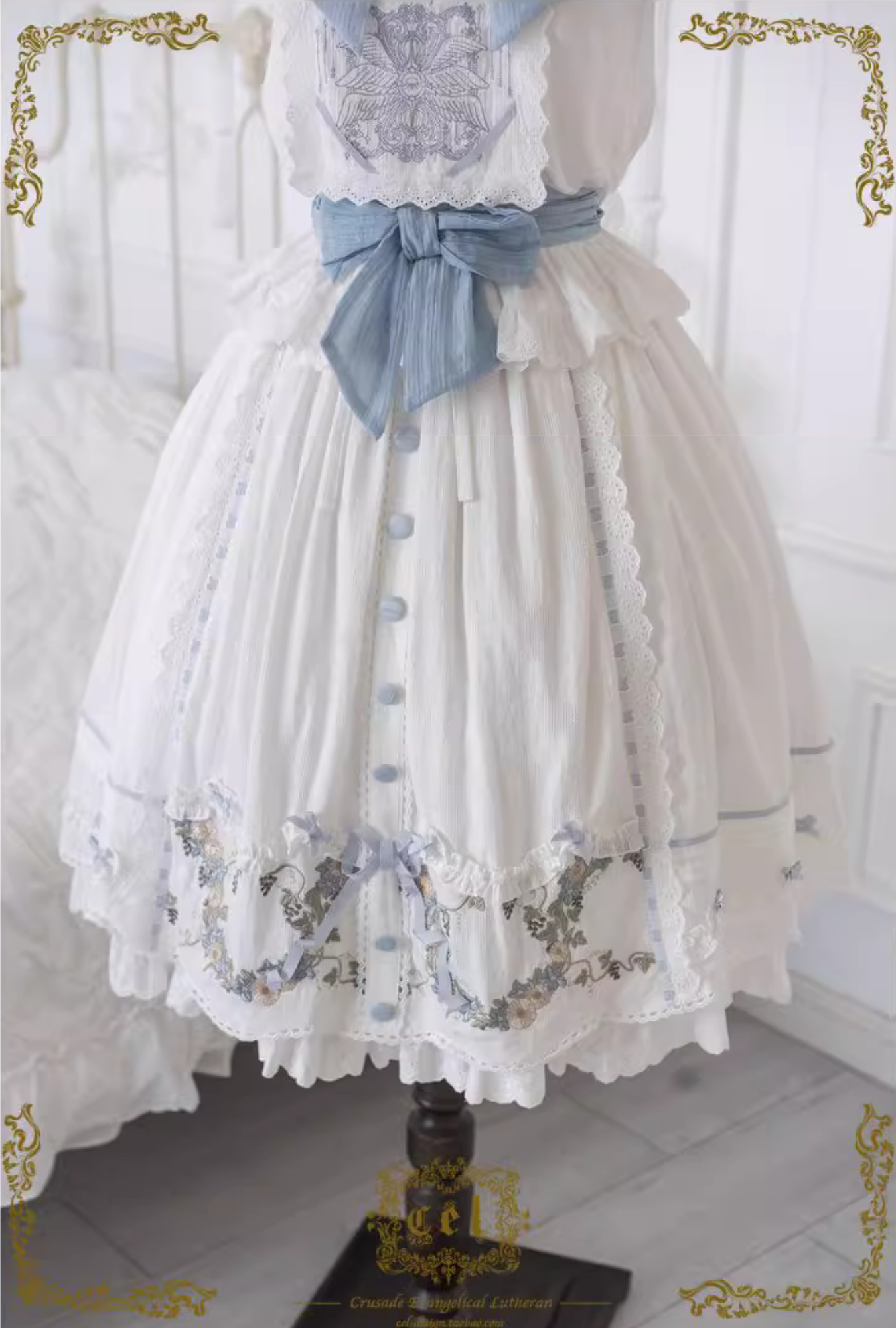 Mysterious Embroidery コットンスカート ショート丈・ロング丈
