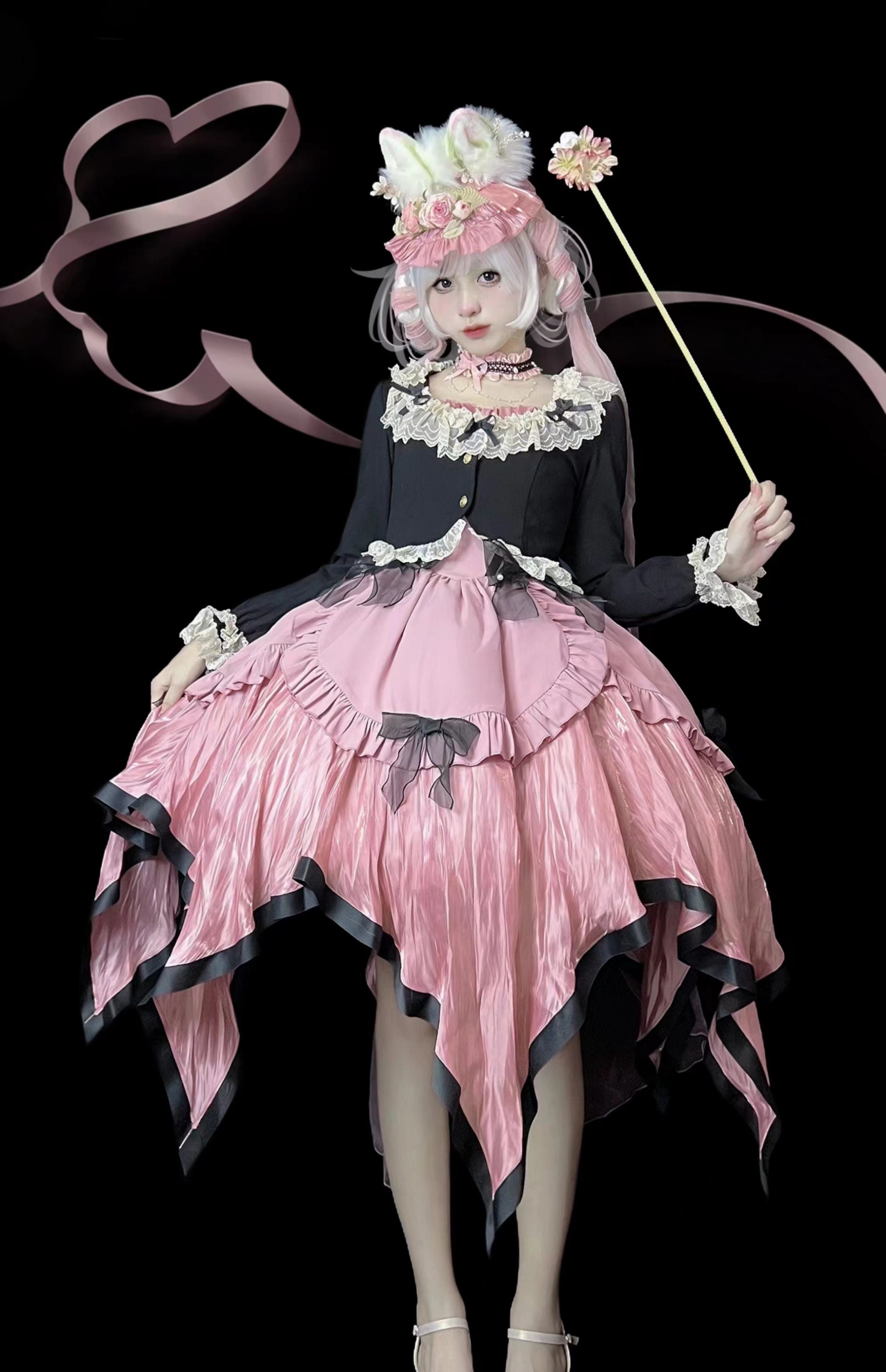 Rose Fairy イレギュラーヘムジャンパースカート 全5色