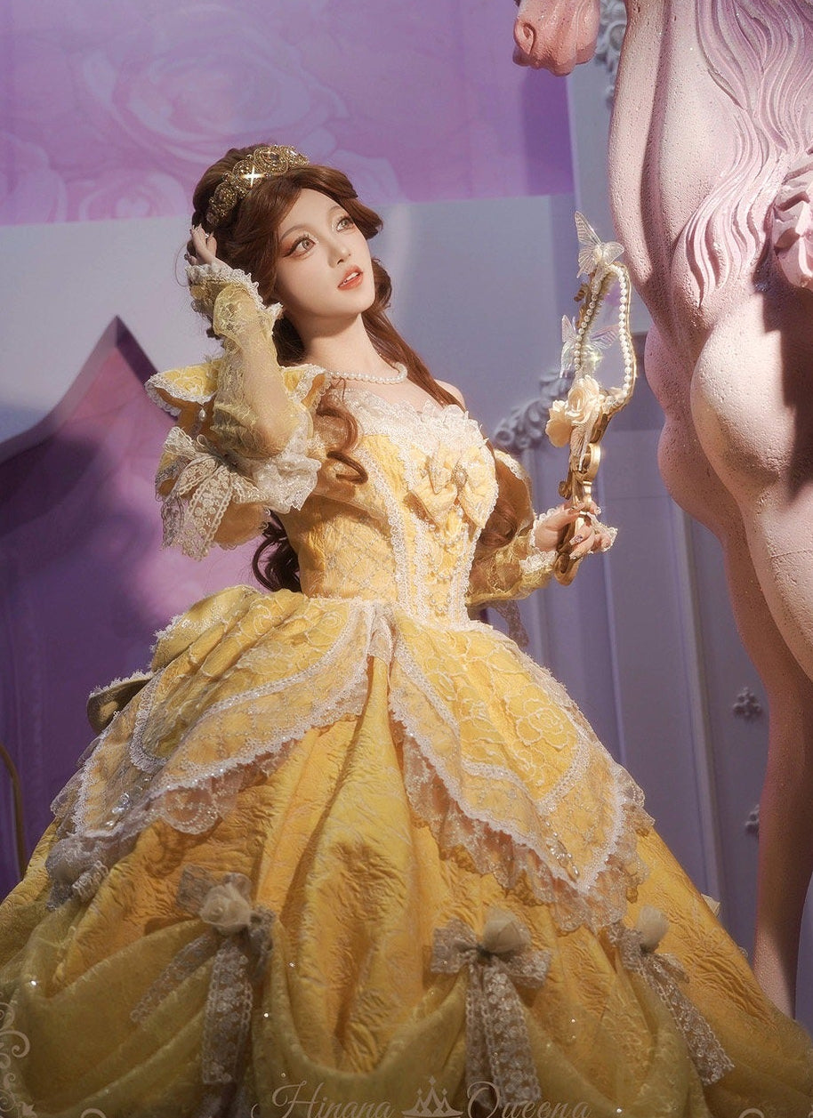 【受注予約9/16まで】With Bell プリンセスドレス ショート丈・イエロー