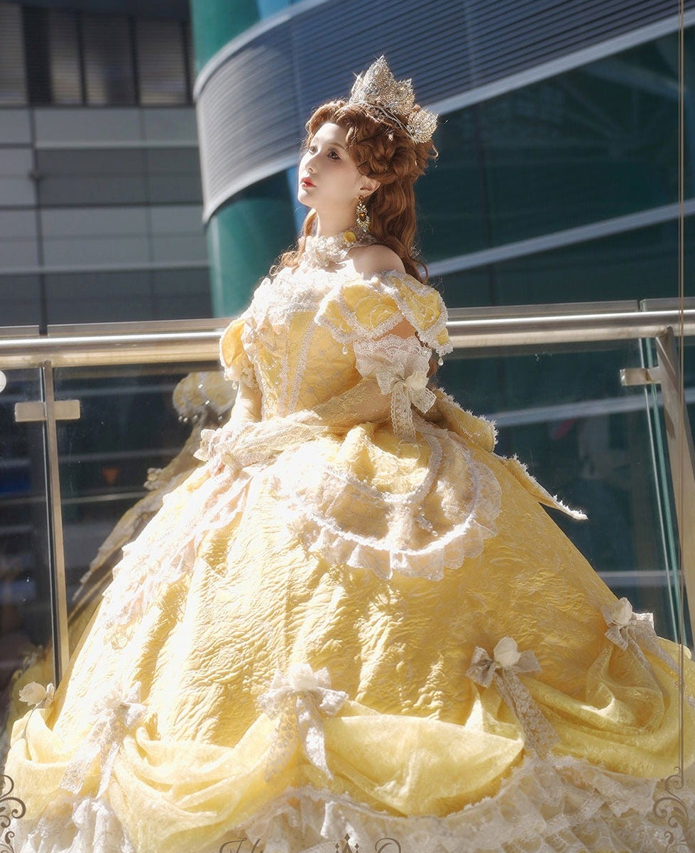 【受注予約9/16まで】With Bell プリンセスドレス ロング丈・イエロー