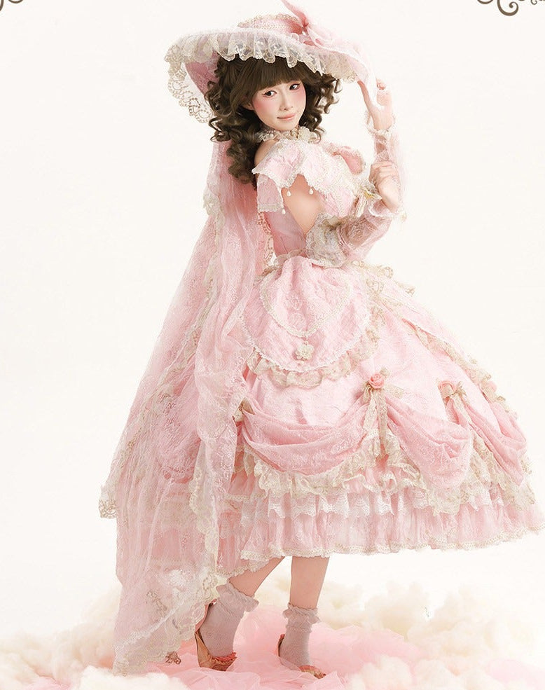 【受注予約9/16まで】With Bell プリンセスドレス ショート丈・ピンク