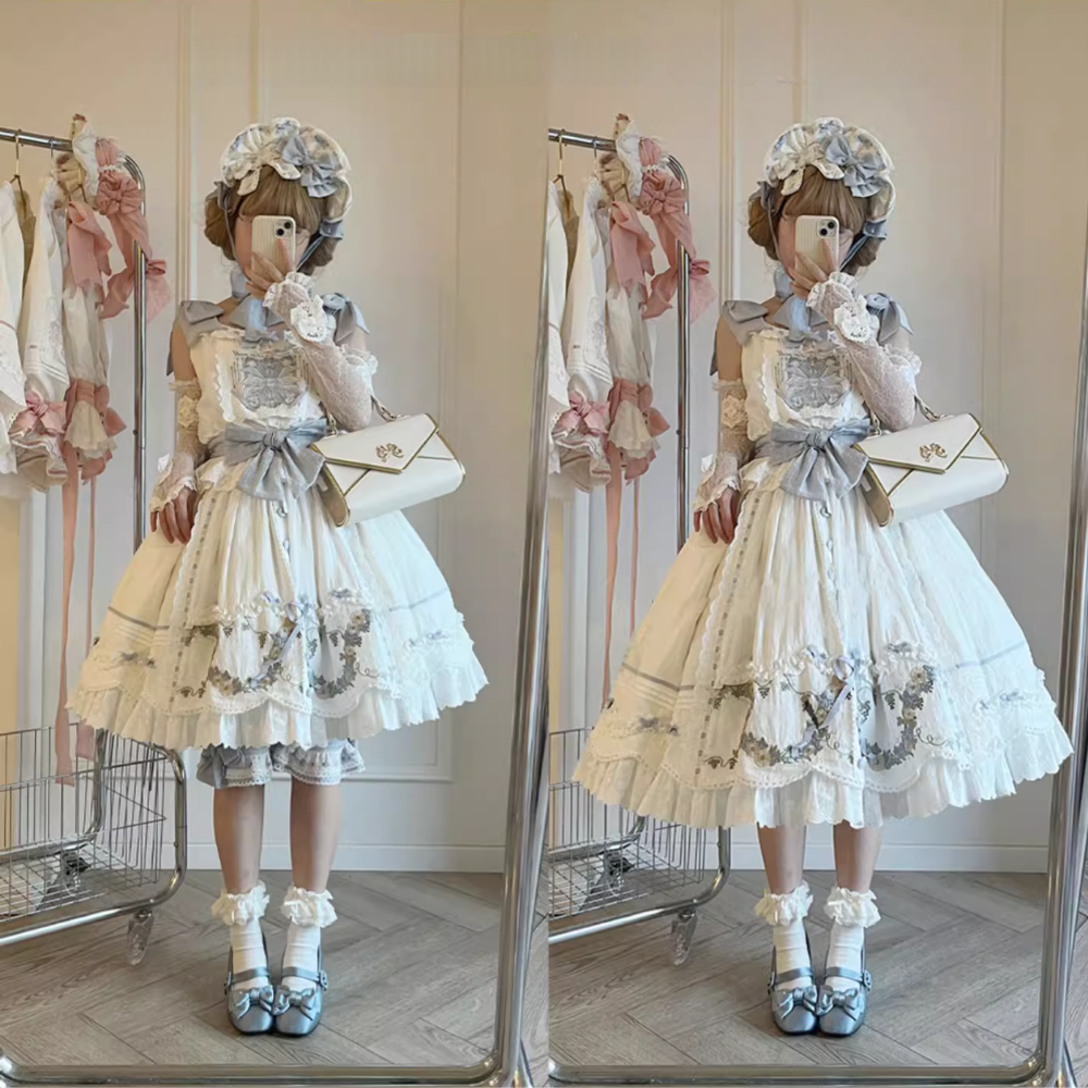 Mysterious Embroidery コットンスカート ショート丈・ロング丈