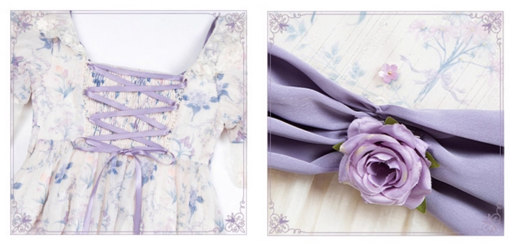 【予約販売】Iris Bouquet ハイウエストワンピースセット