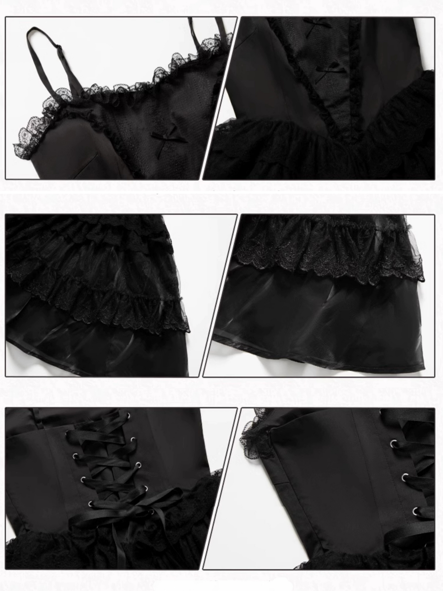 Dark Fairy Layered Frill Jumper Skirt and Blouse