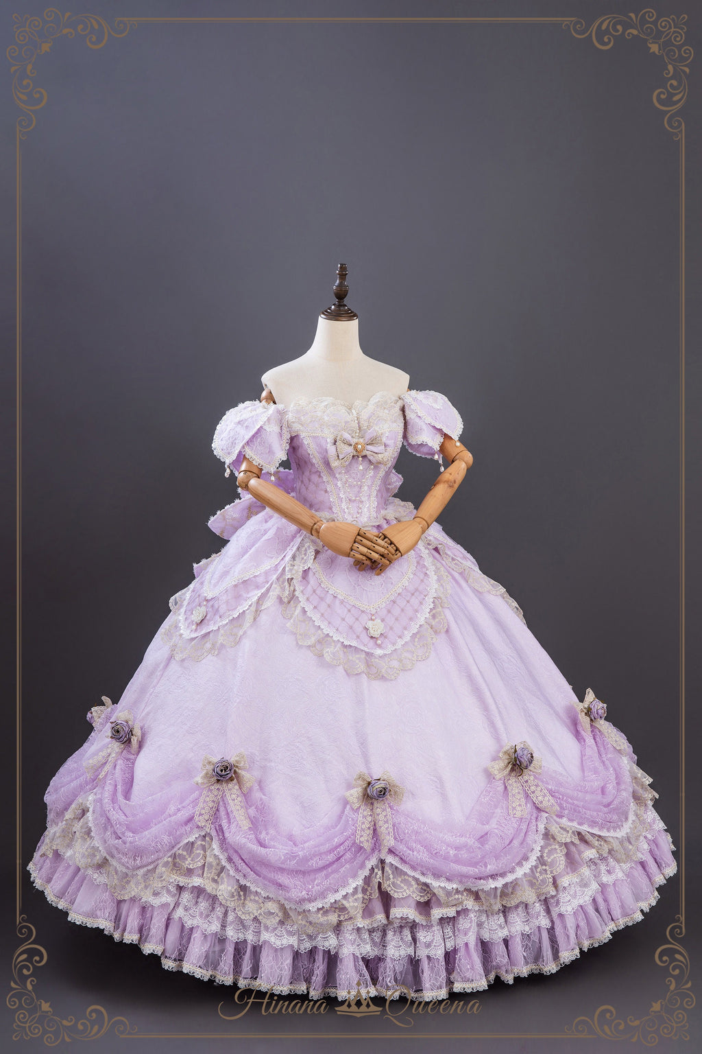 【受注予約9/16まで】With Bell プリンセスドレス ロング丈・パープル