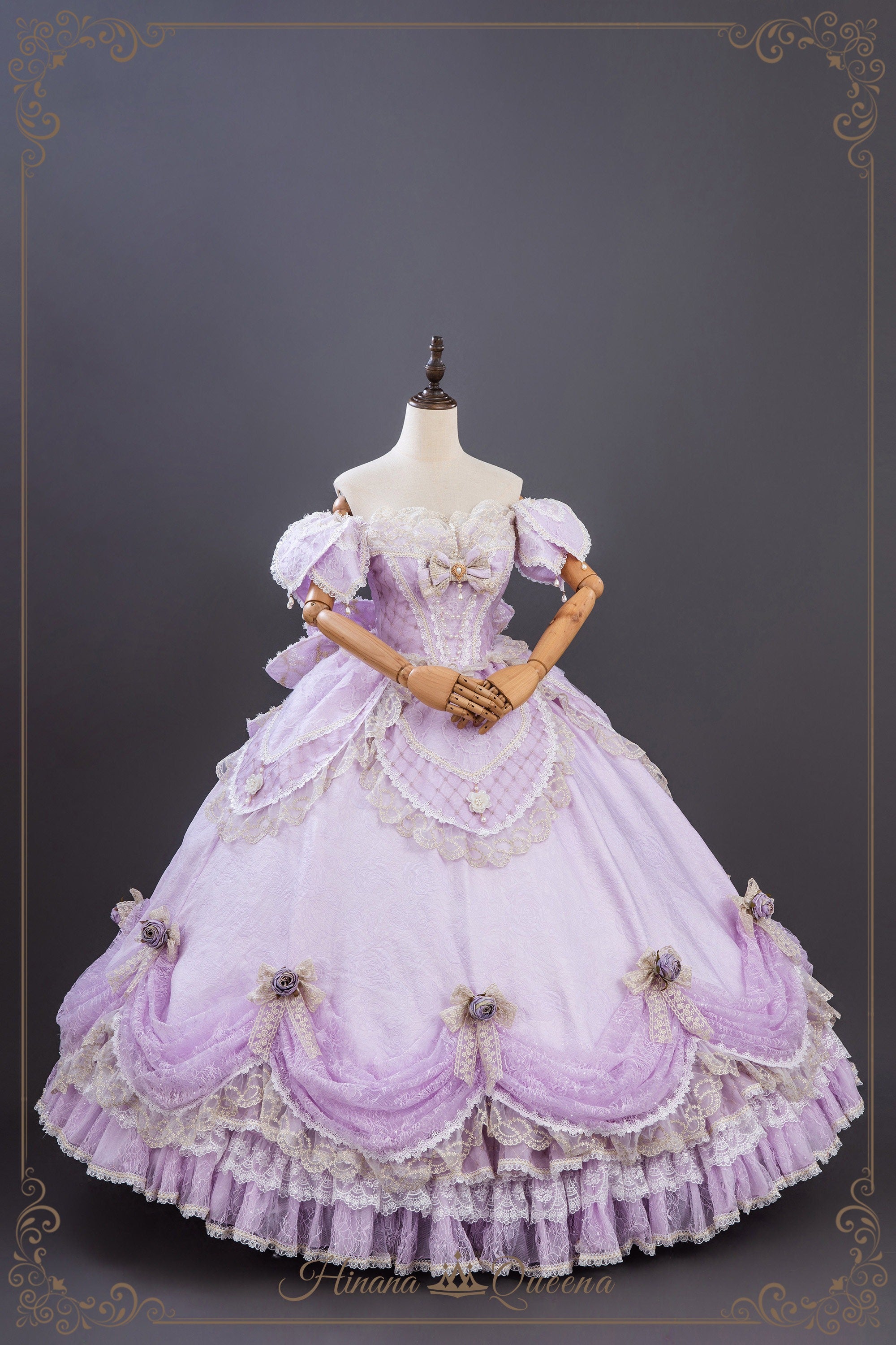 【受注予約9/16まで】With Bell プリンセスドレス ロング丈・パープル