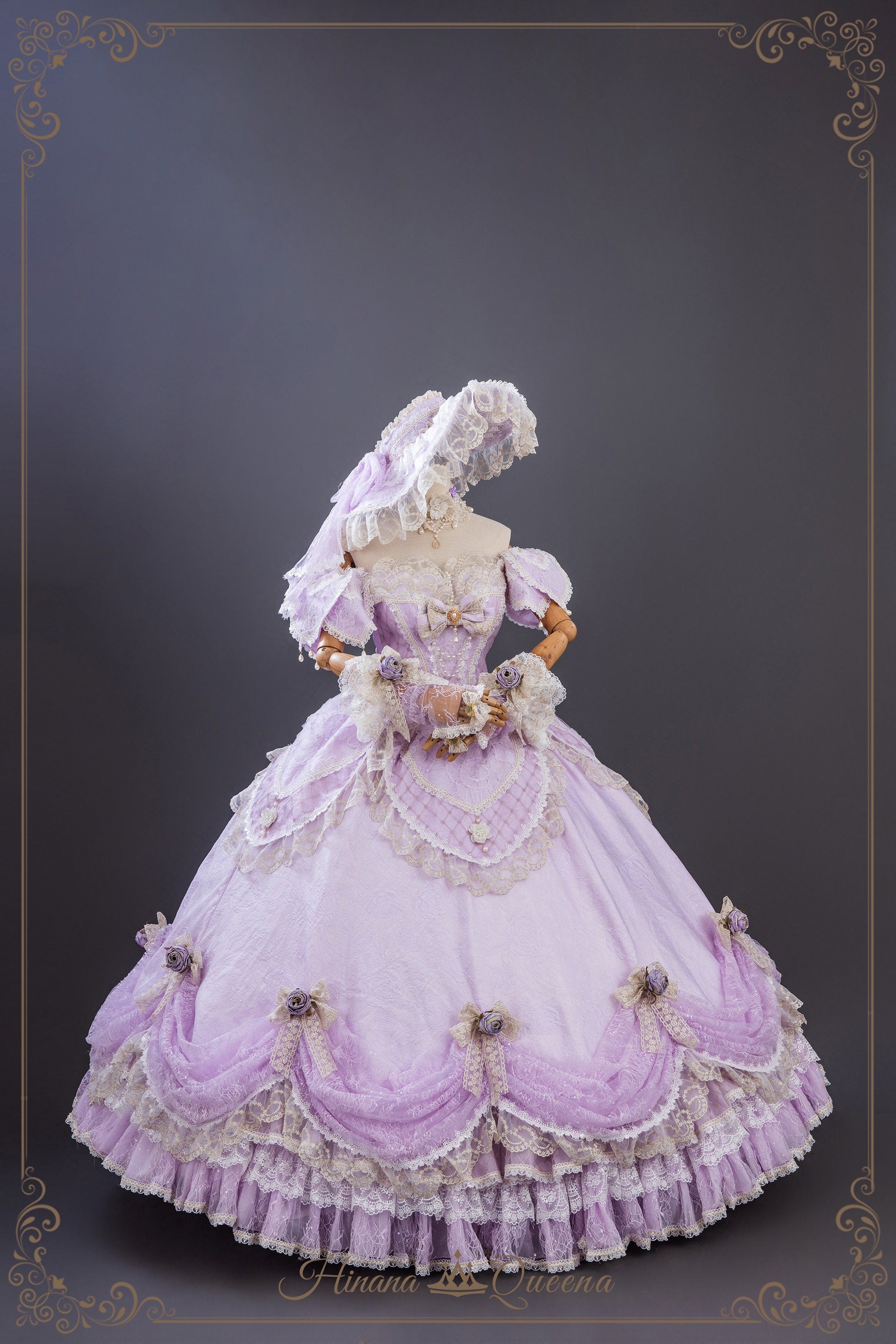 受注予約9/16まで】With Bell プリンセスドレス ロング丈・パープル