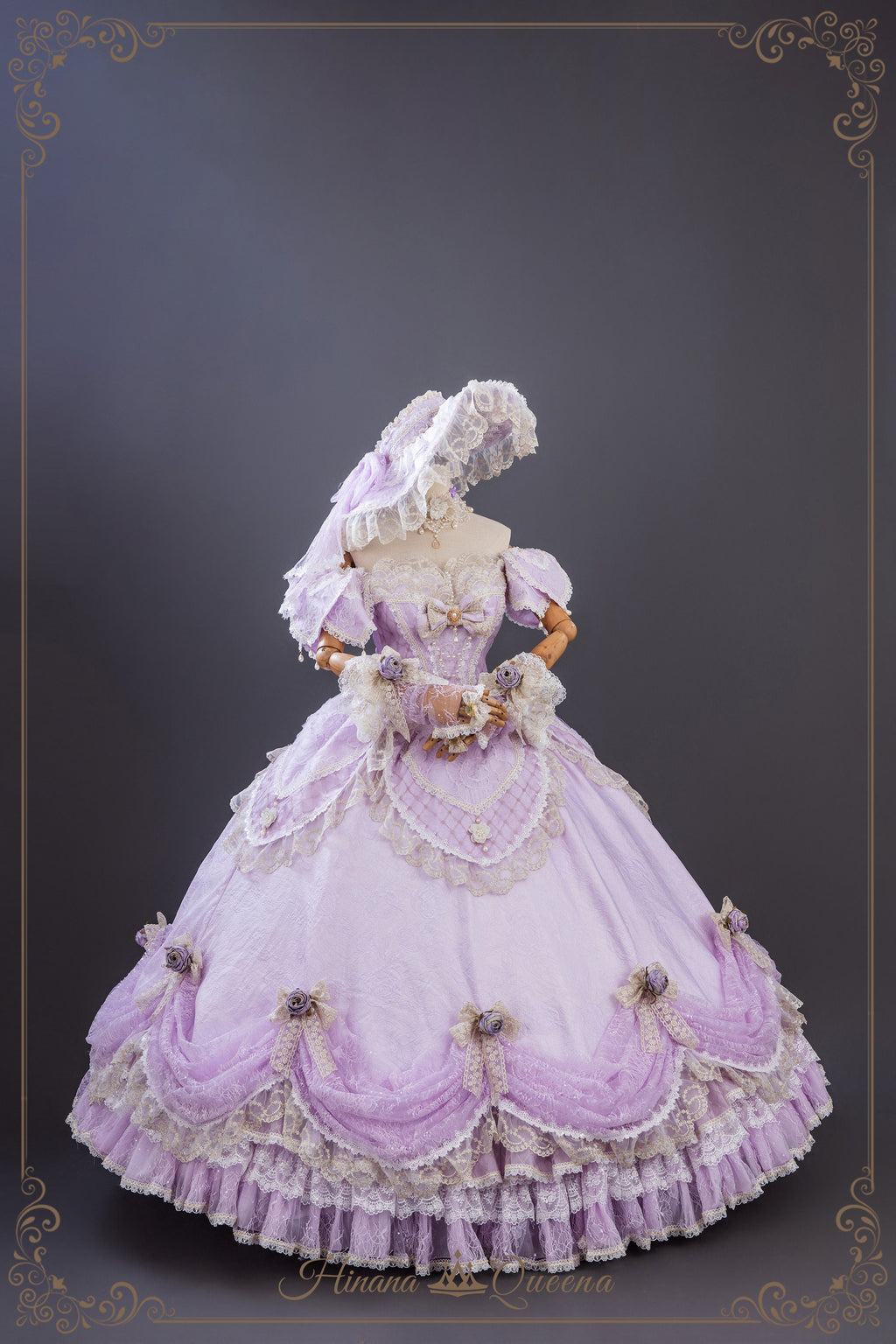 【受注予約9/16まで】With Bell プリンセスドレス ロング丈・パープル