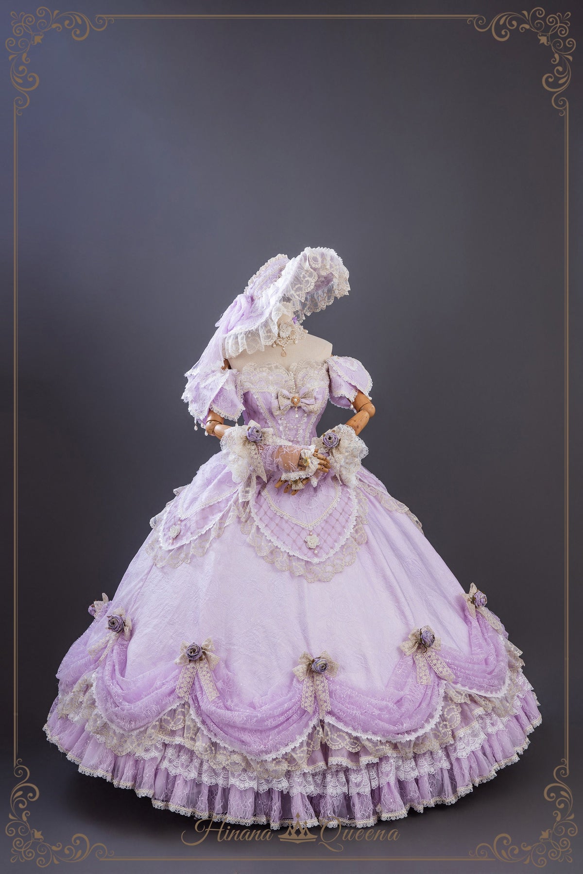【受注予約9/16まで】With Bell プリンセスドレス ロング丈・パープル