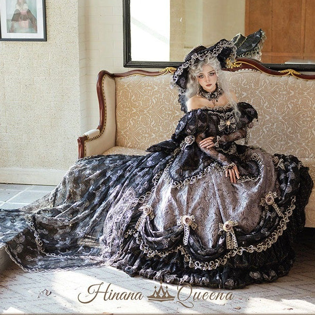 【受注予約9/16まで】With Bell プリンセスドレス ロング丈・ブラック