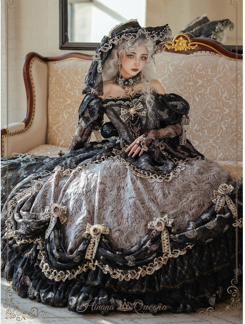 【受注予約9/16まで】With Bell プリンセスドレス ロング丈・ブラック