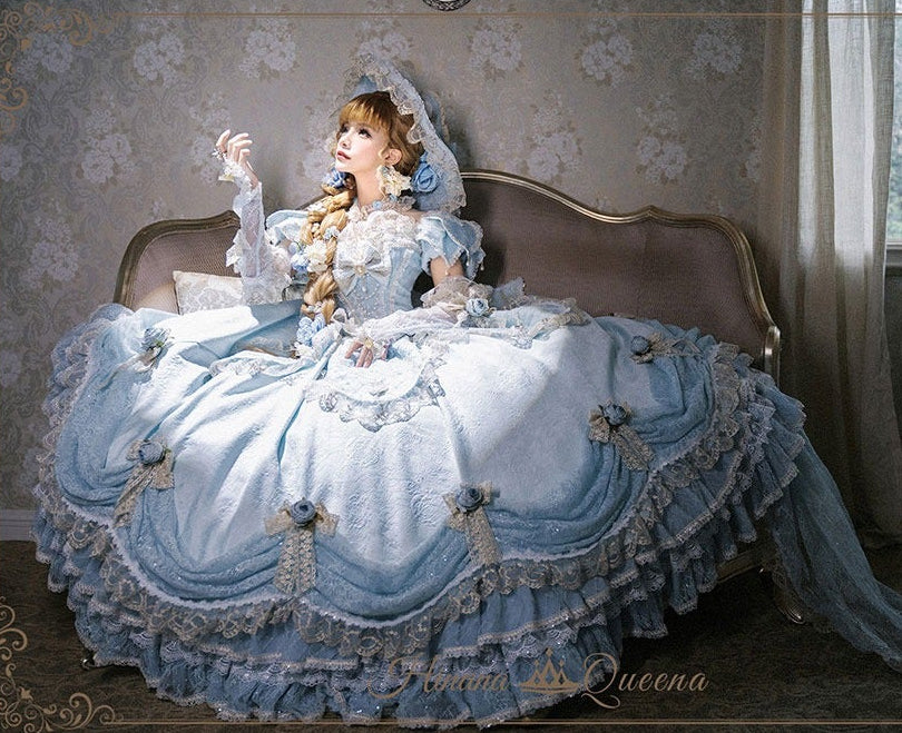 【受注予約9/16まで】With Bell プリンセスドレス ロング丈・パステルブルー