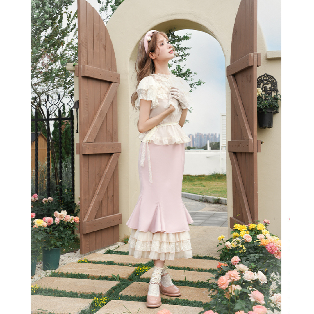 Love Diary フリルセットアップ ショート丈・ロング丈 Love Diary フリルセットアップ ショート丈・ロング丈