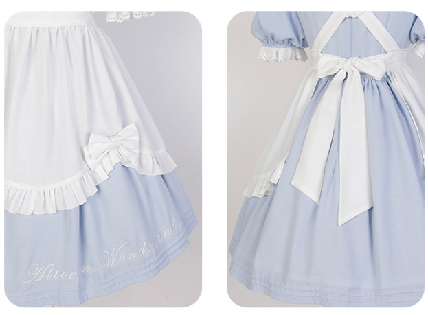 Sweet dress with Alice in Wonderland style apron